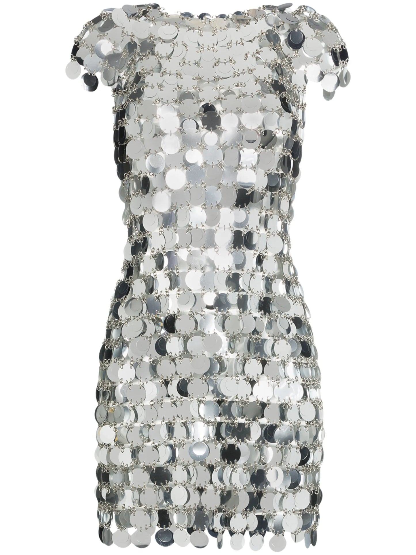 sequin chain-disc mini dress