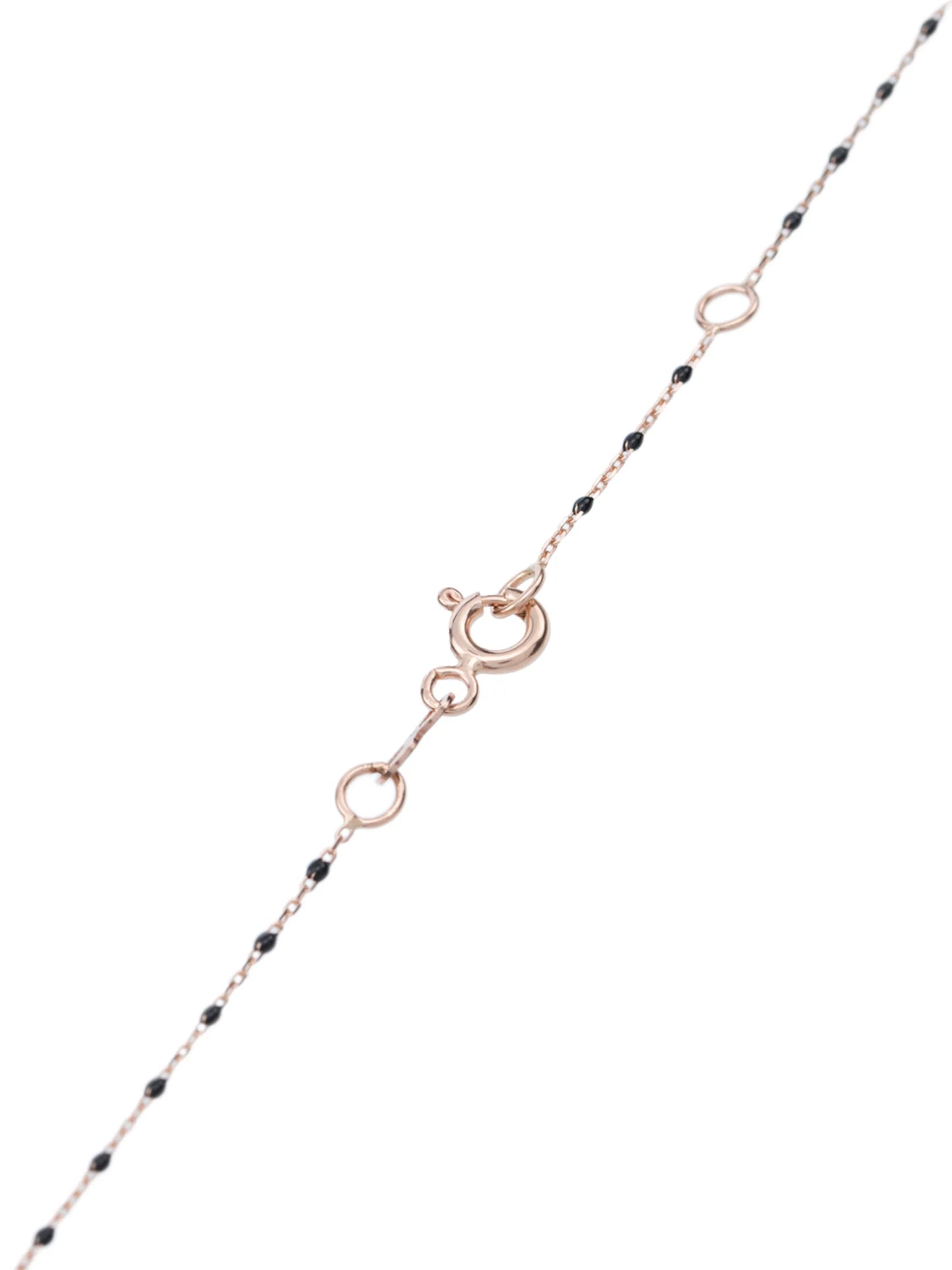 18kt gold diamond-detail beaded necklace