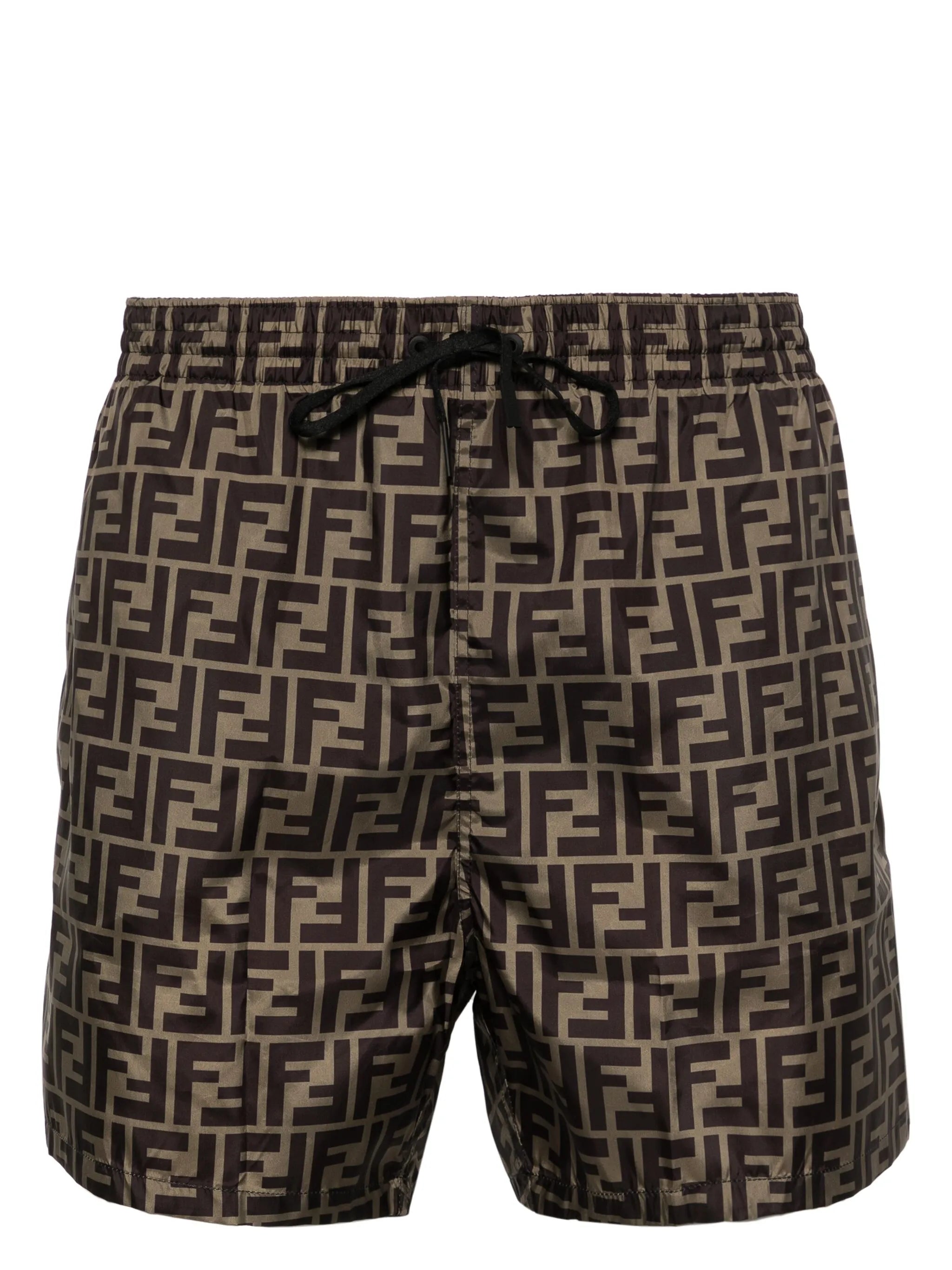 logo-pattern swim shorts