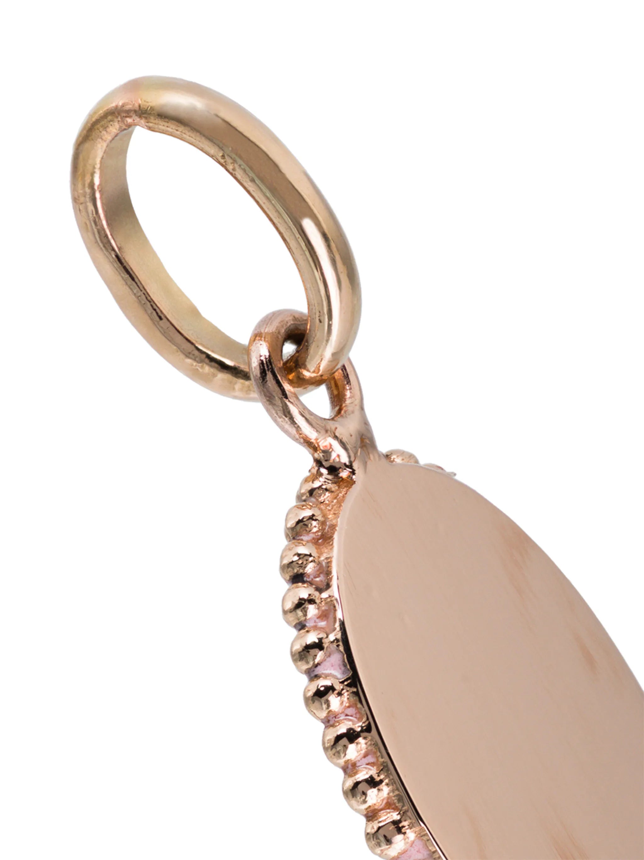 orange and rose gold flamingo charm