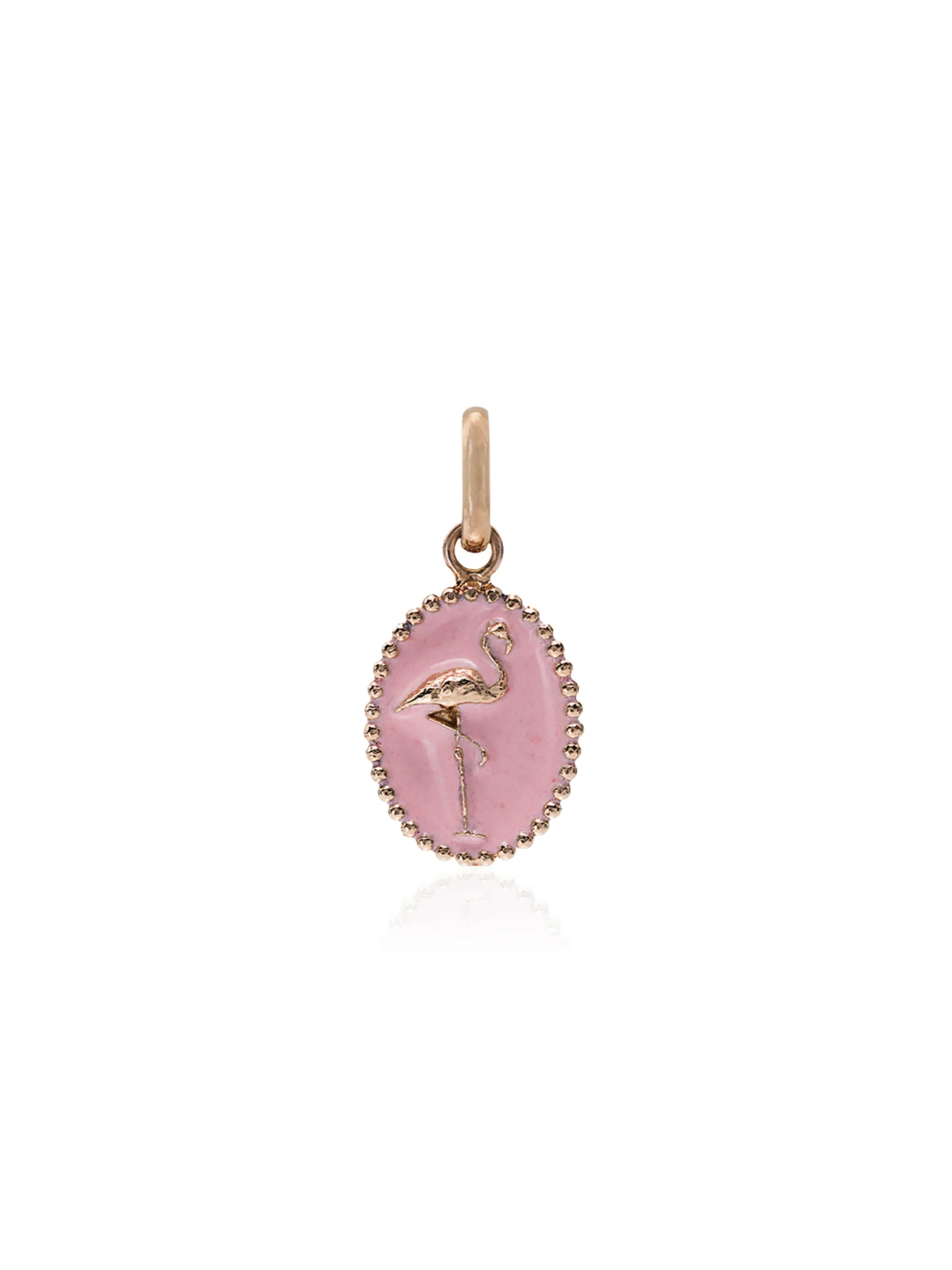 pink and rose gold flamingo charm