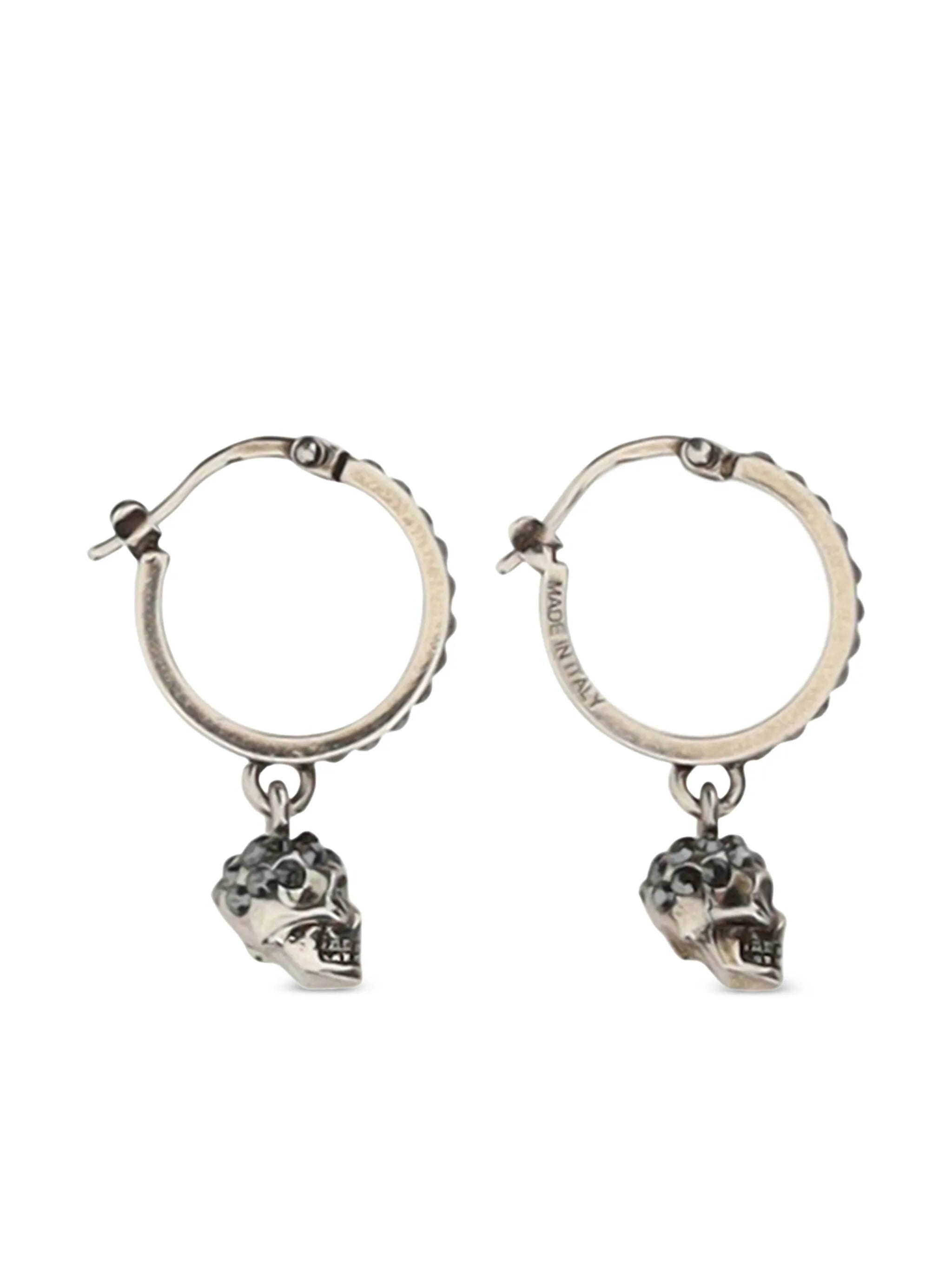 skull drop earrings