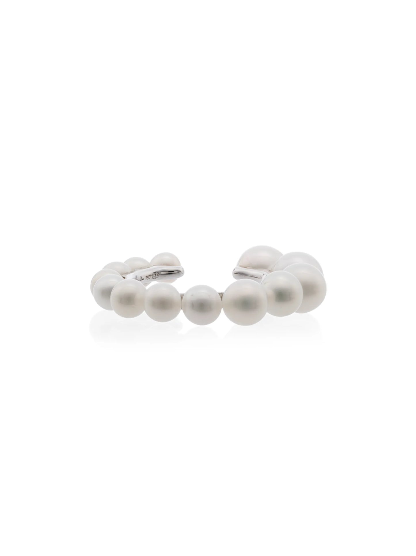 18kt white gold and pearl ear cuff