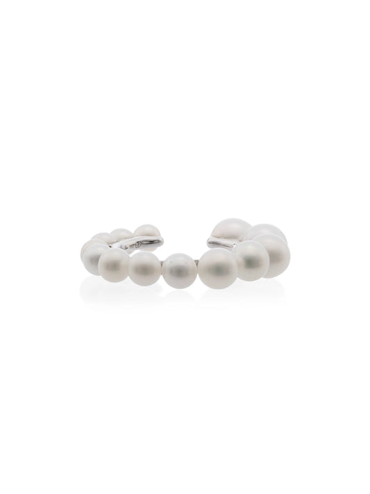 18kt white gold and pearl ear cuff