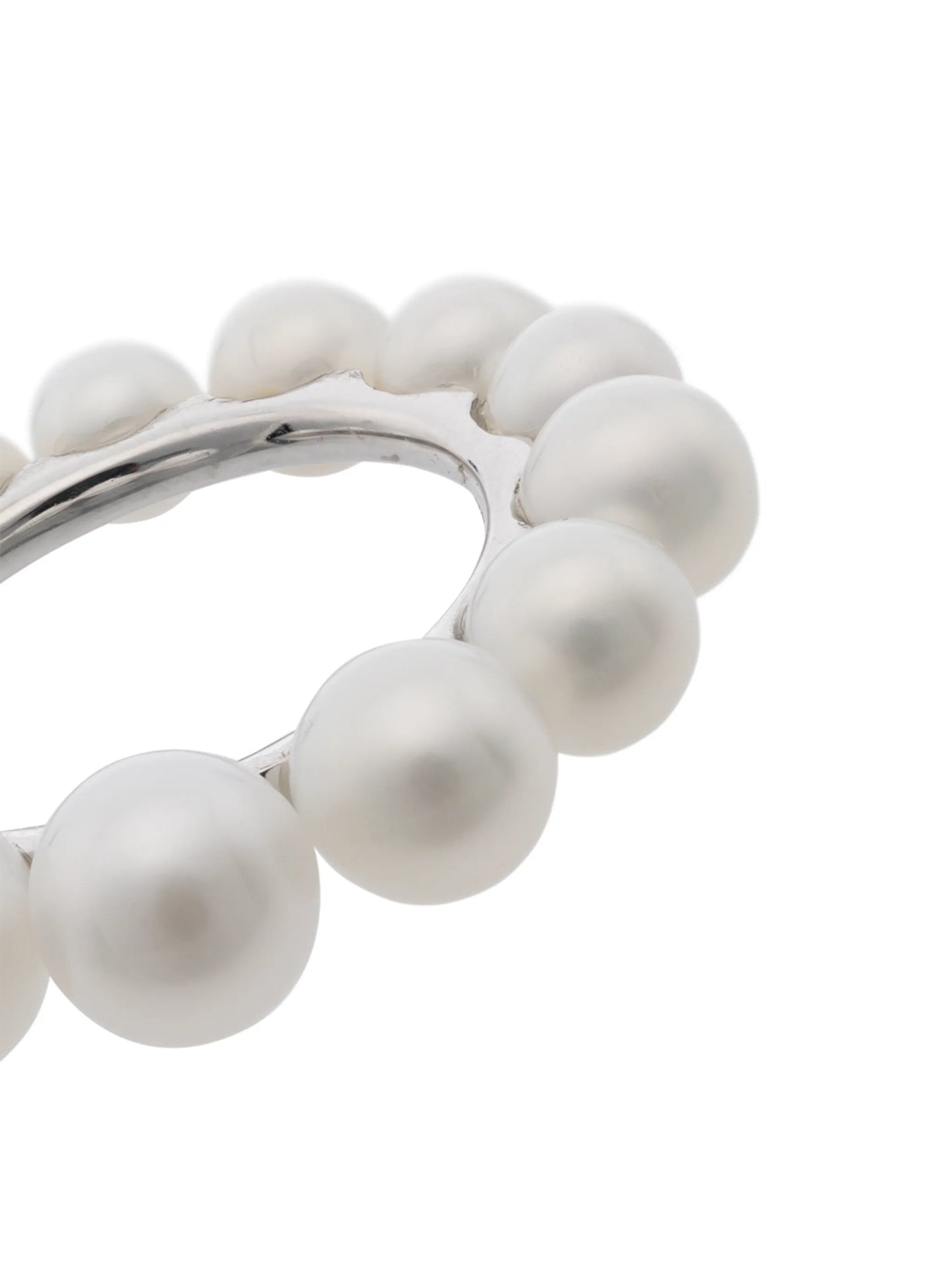 18kt white gold and pearl ear cuff