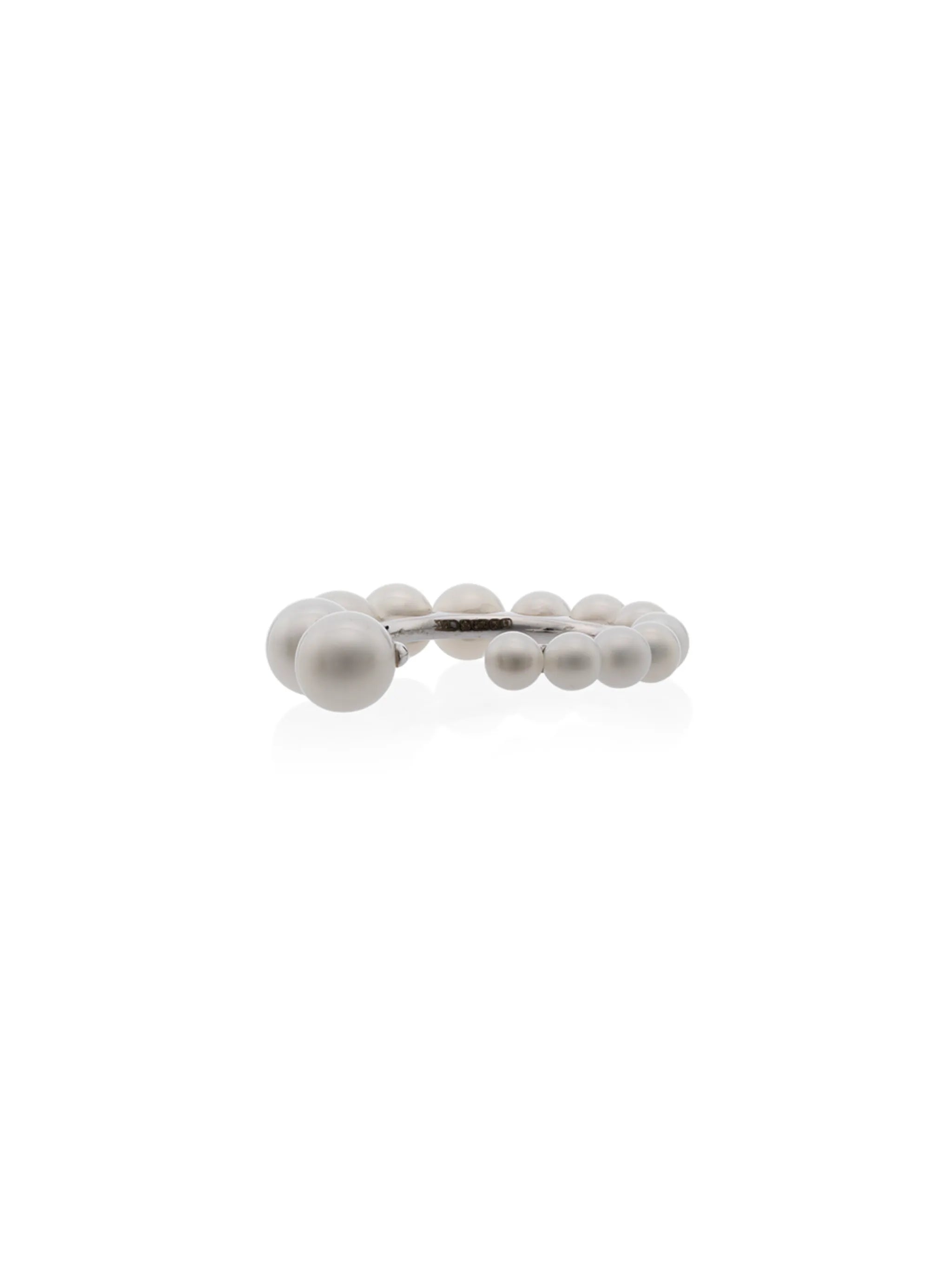 18kt white gold and pearl ear cuff