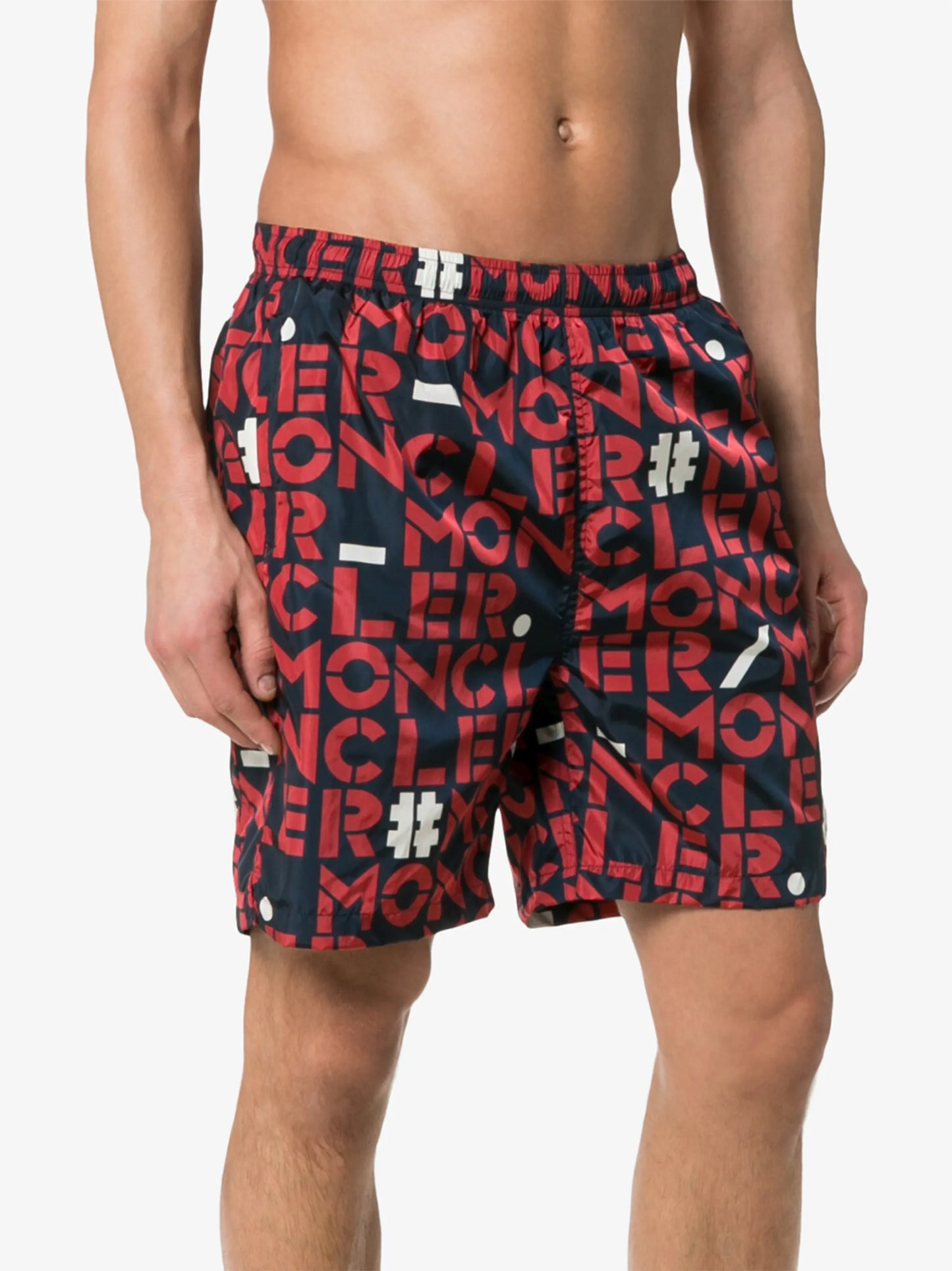 logo print Bermuda swim shorts