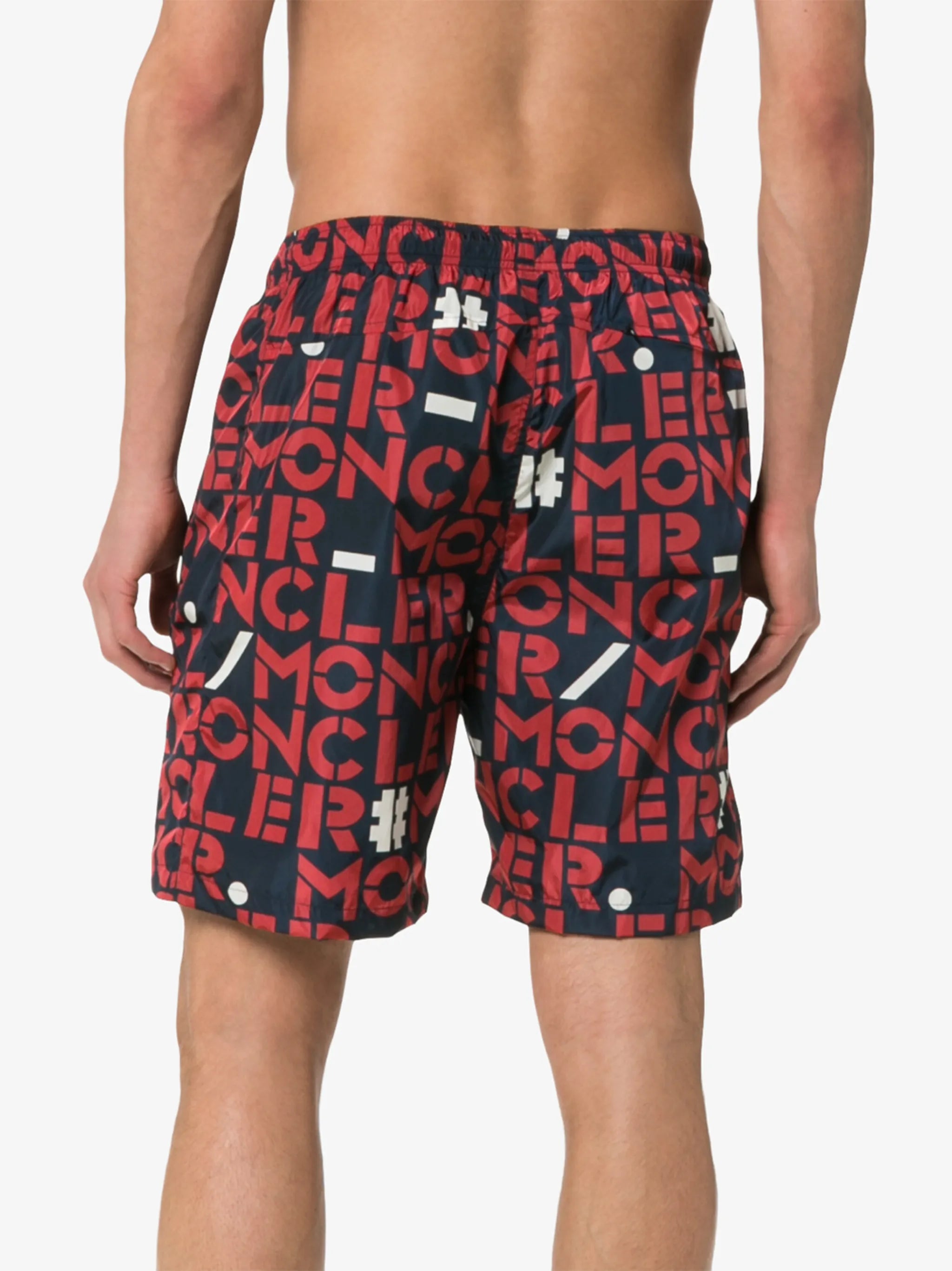 logo print Bermuda swim shorts