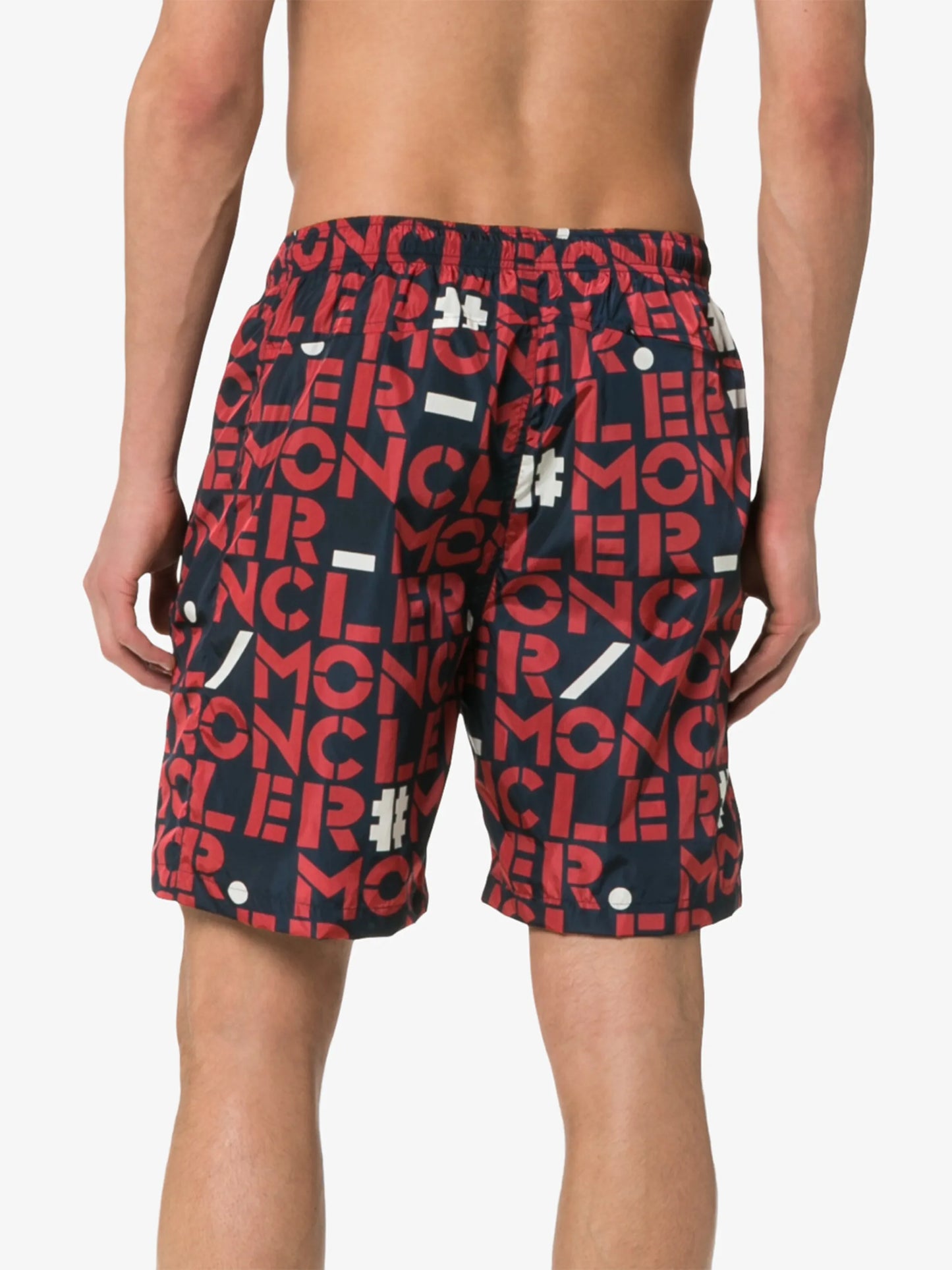logo print Bermuda swim shorts