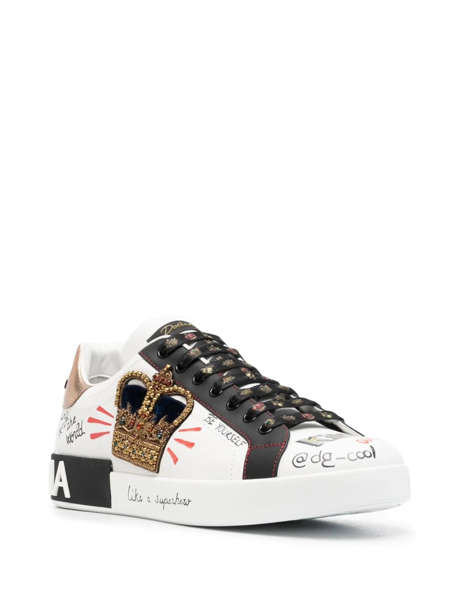 Portofino patch-detail leather sneakers
