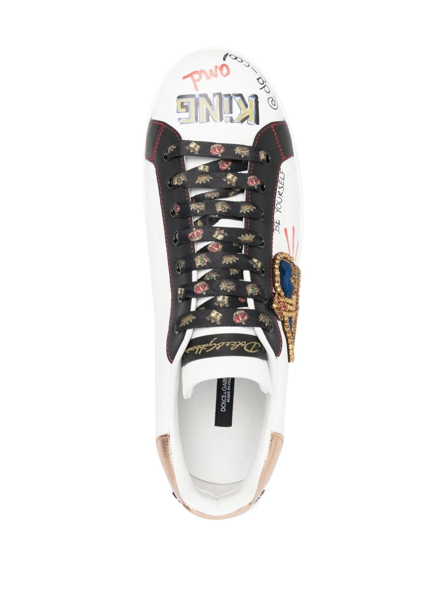 Portofino patch-detail leather sneakers