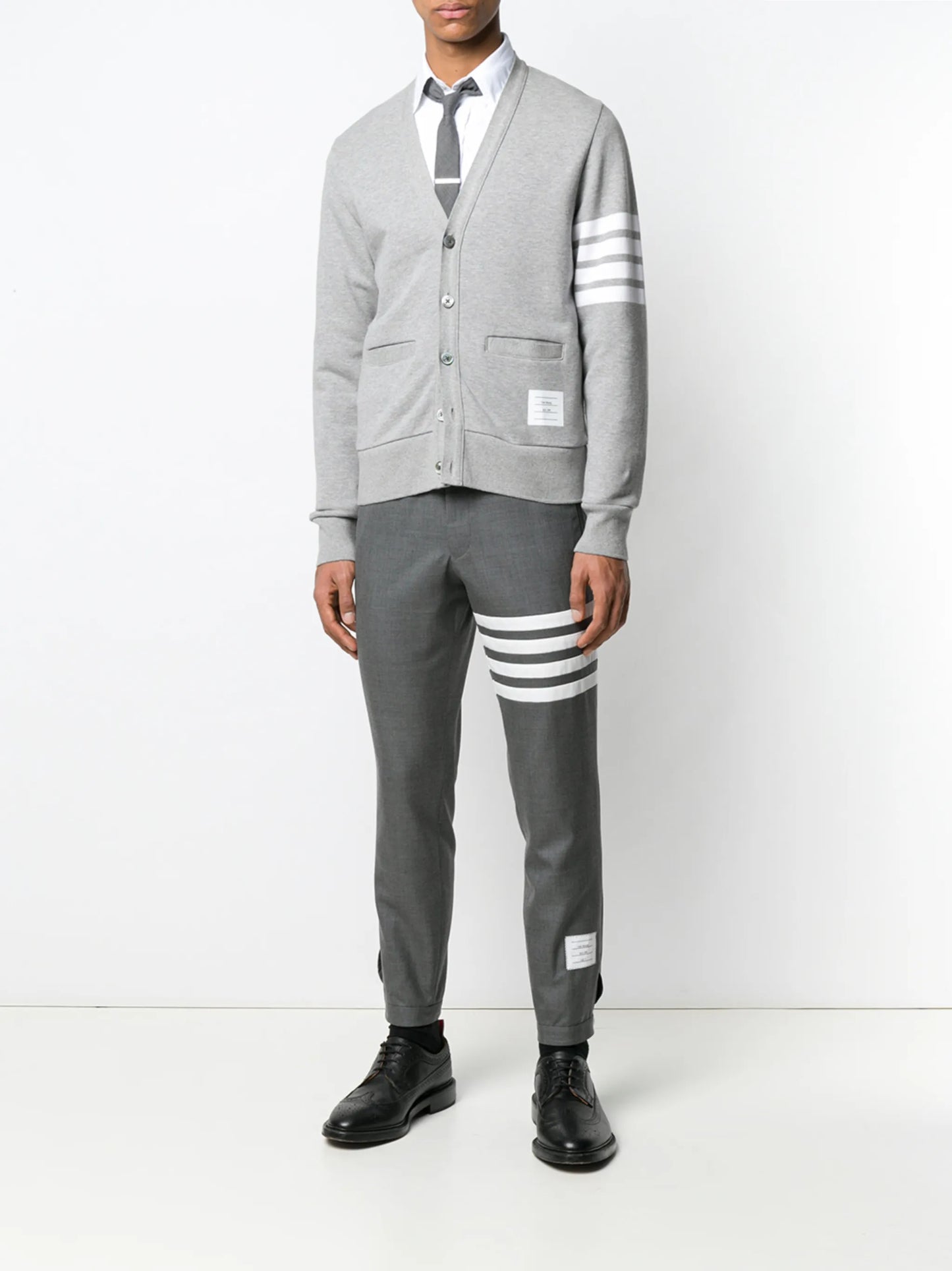 4-Bar V-neck cardigan