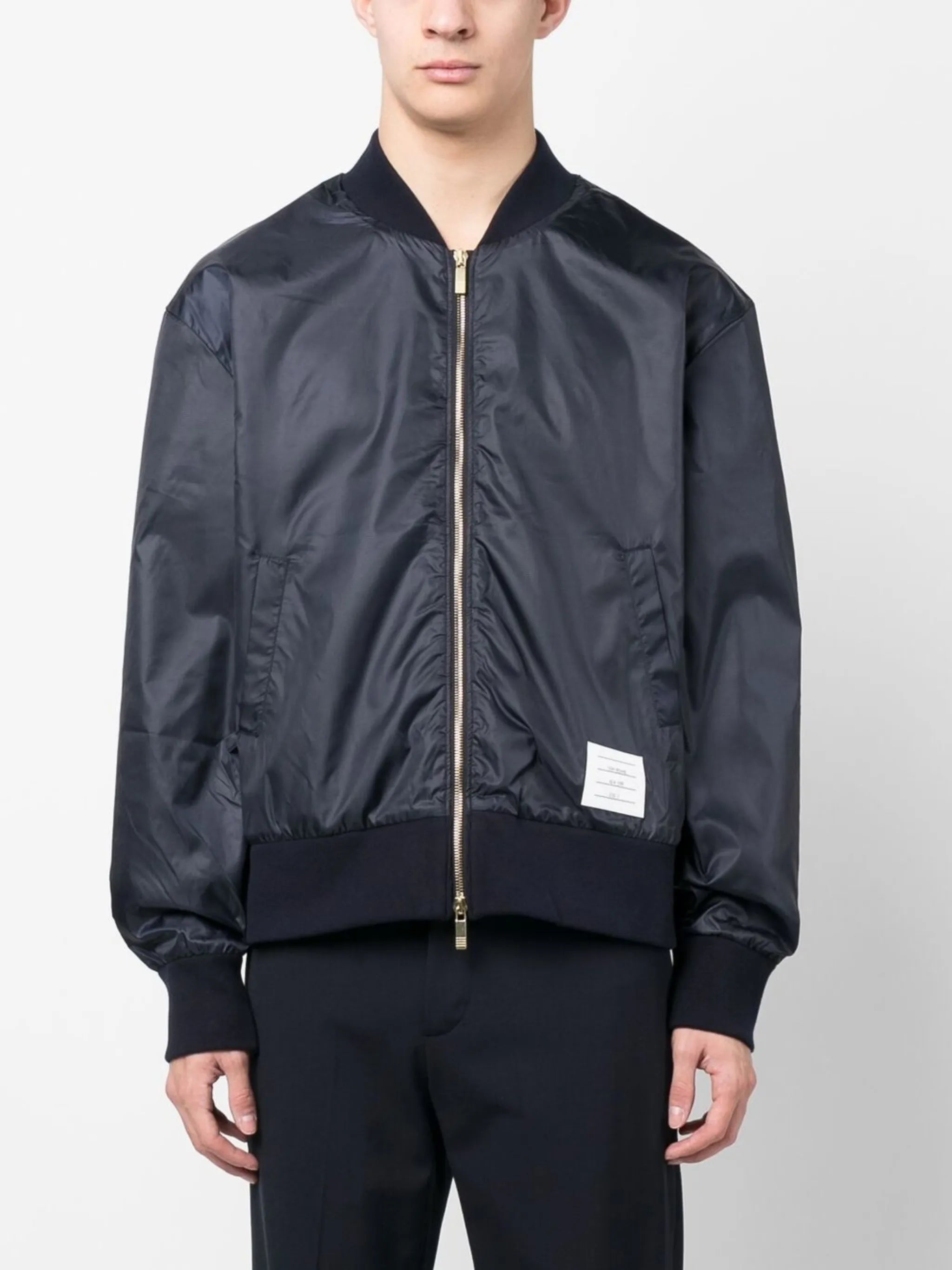 Center-back Stripe Ripstop Bomber