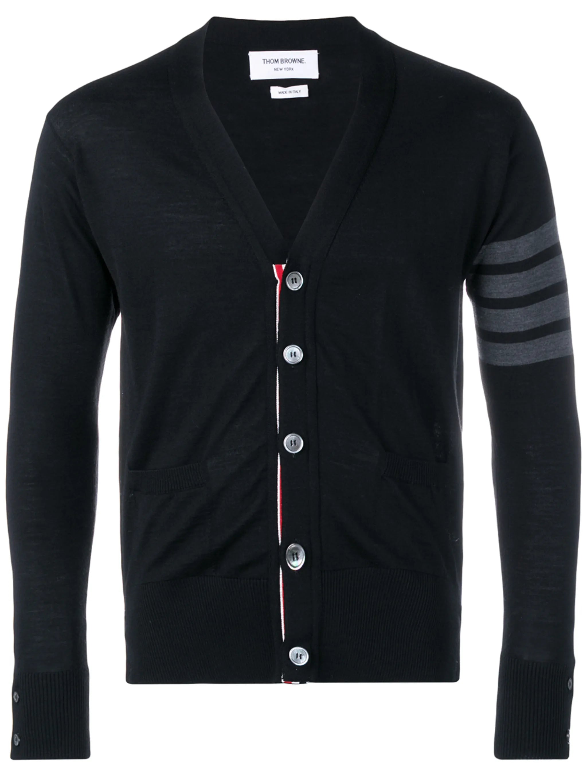 fine merino wool V-neck cardigan