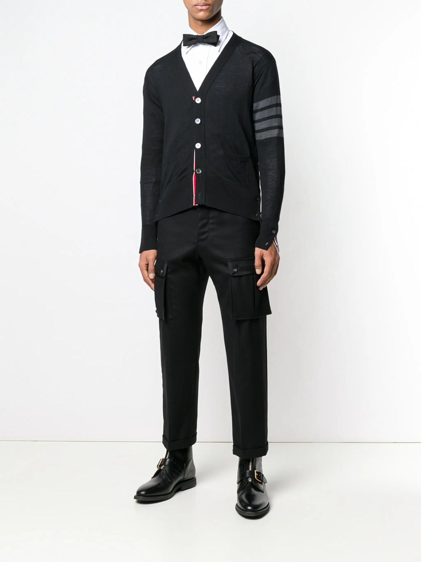 merino wool 4-Bar classic V-neck cardigan