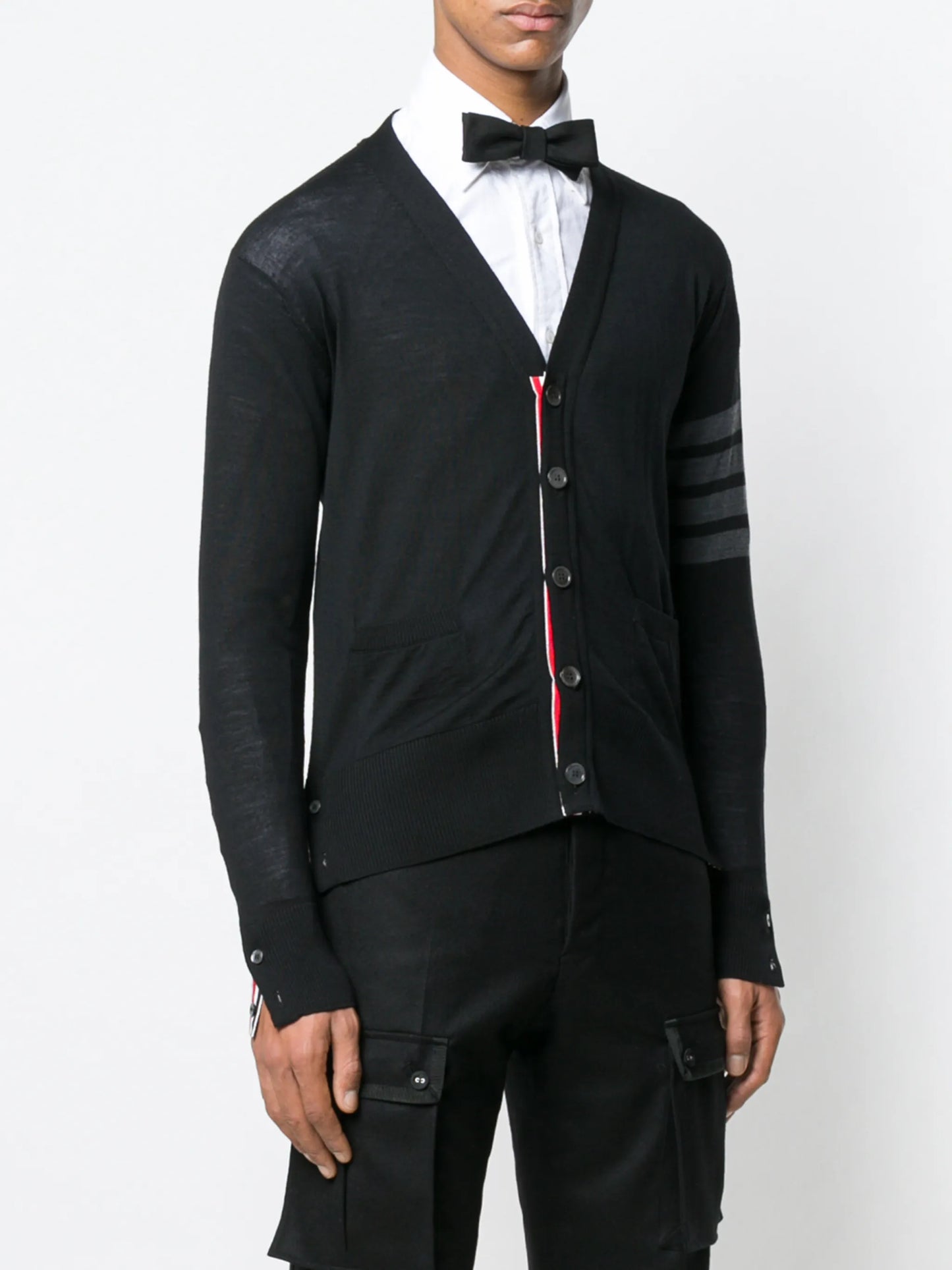 fine merino wool V-neck cardigan