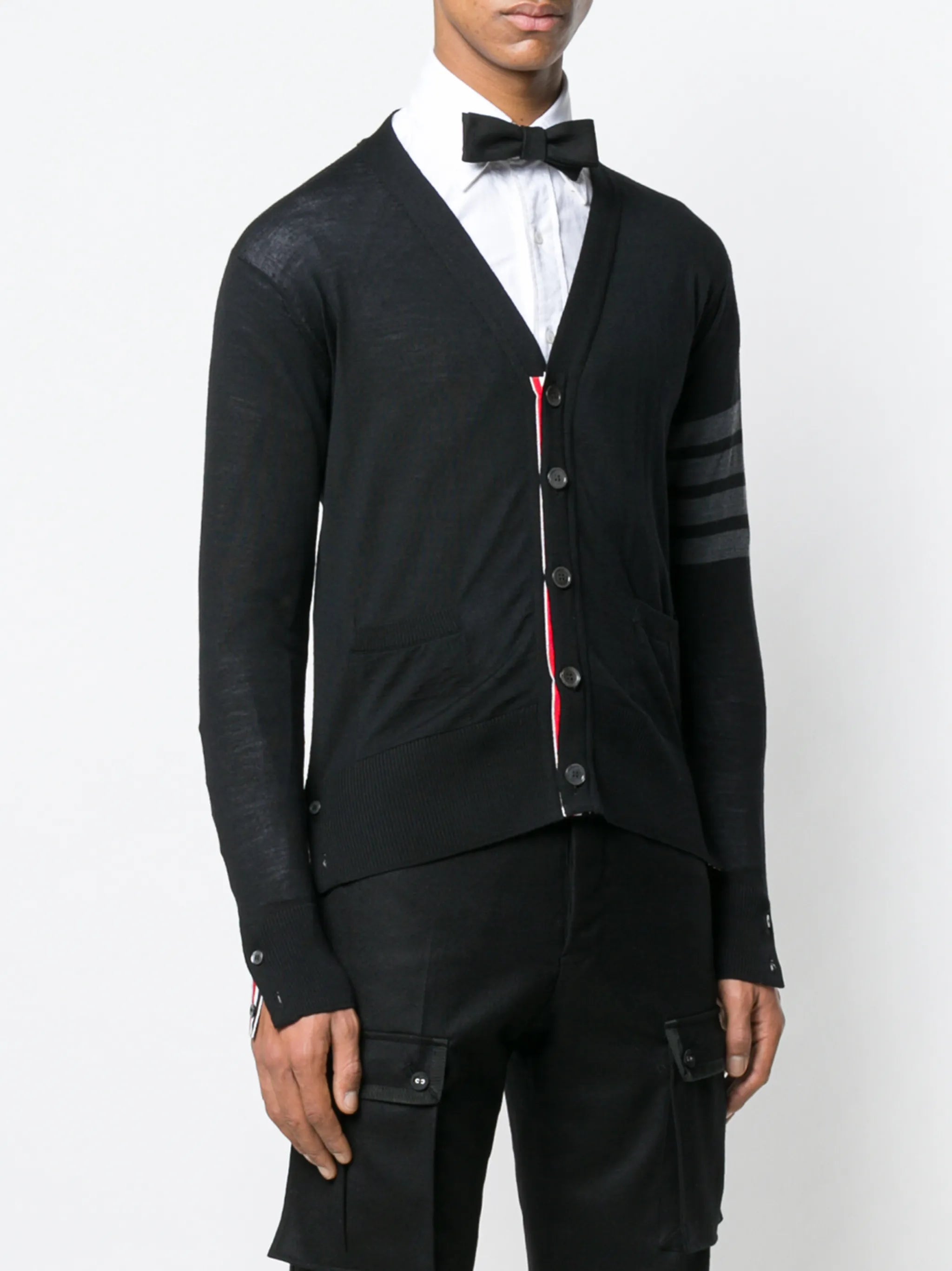merino wool 4-Bar classic V-neck cardigan
