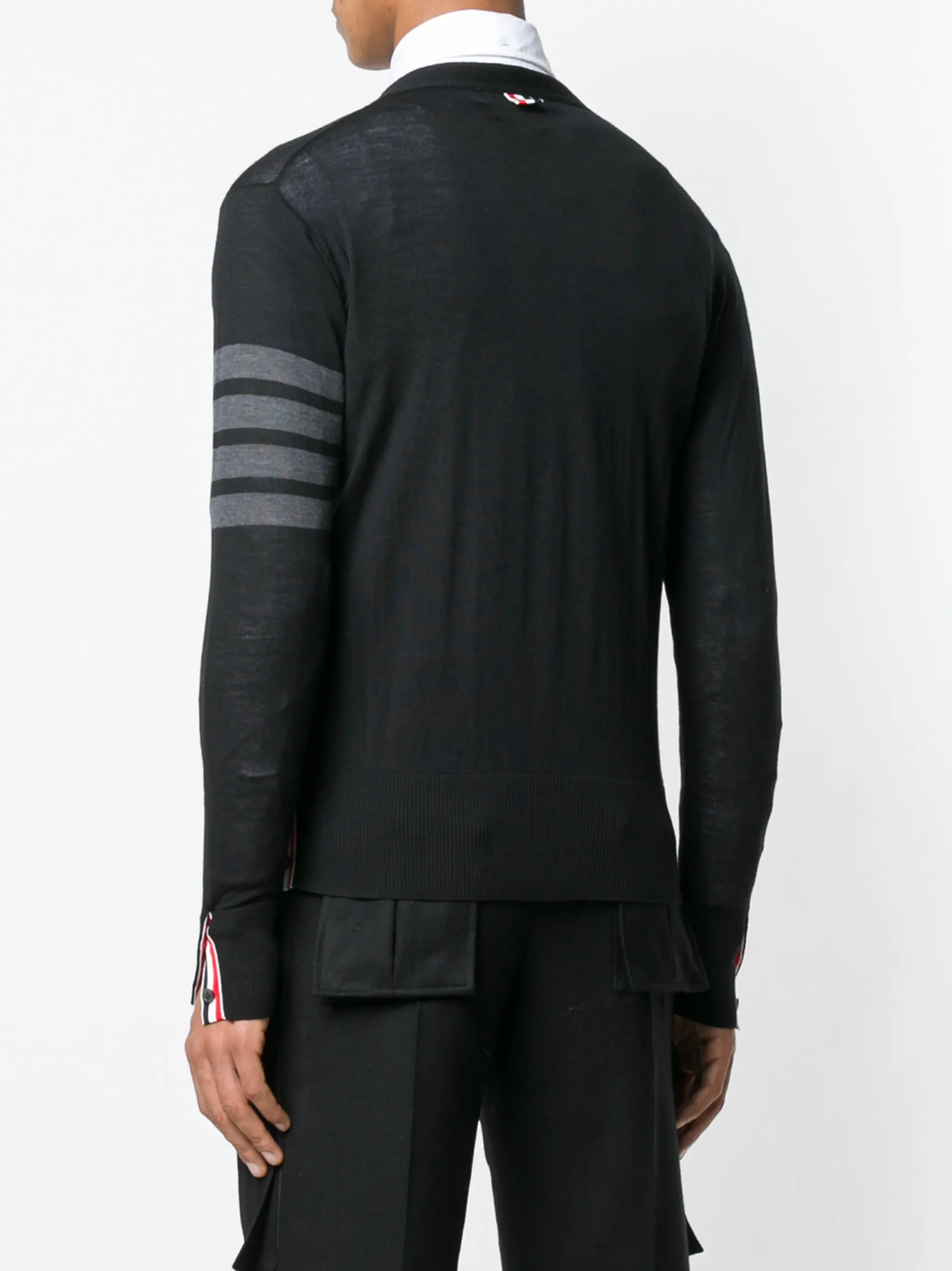 fine merino wool V-neck cardigan