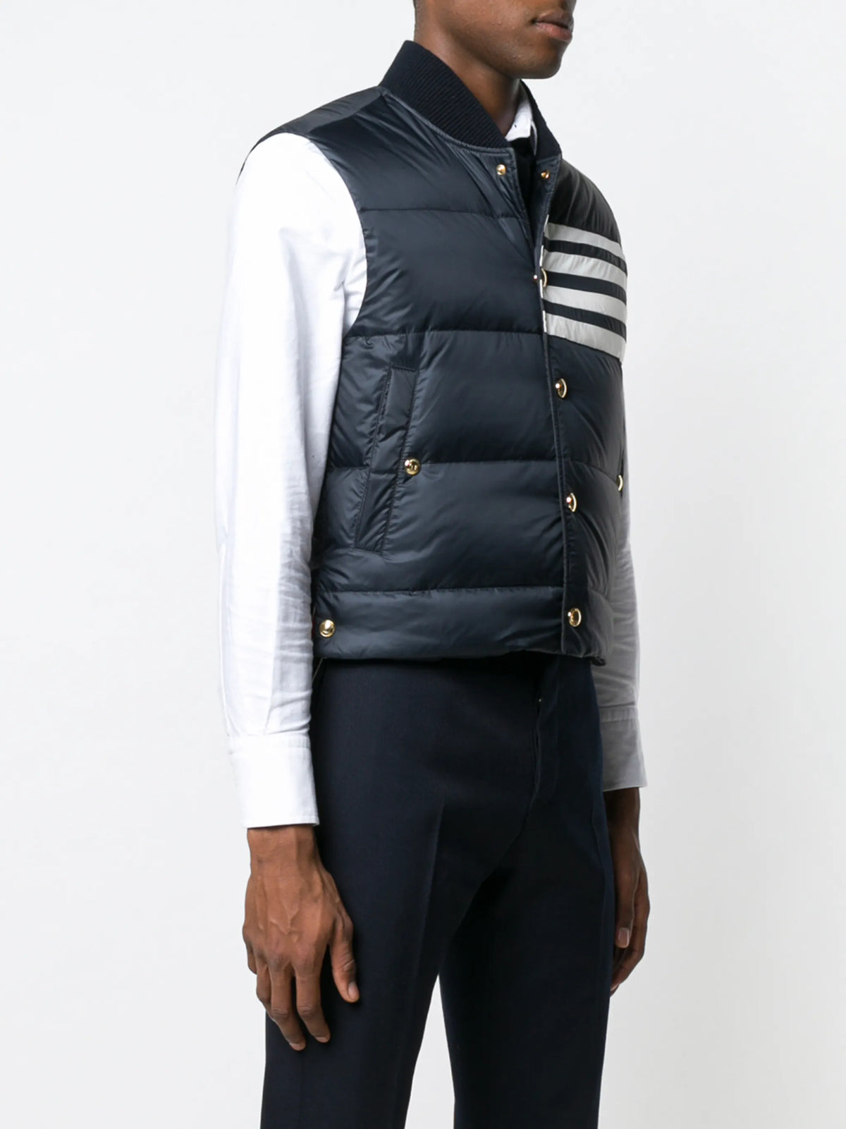 matte nylon 4-Bar down fill vest