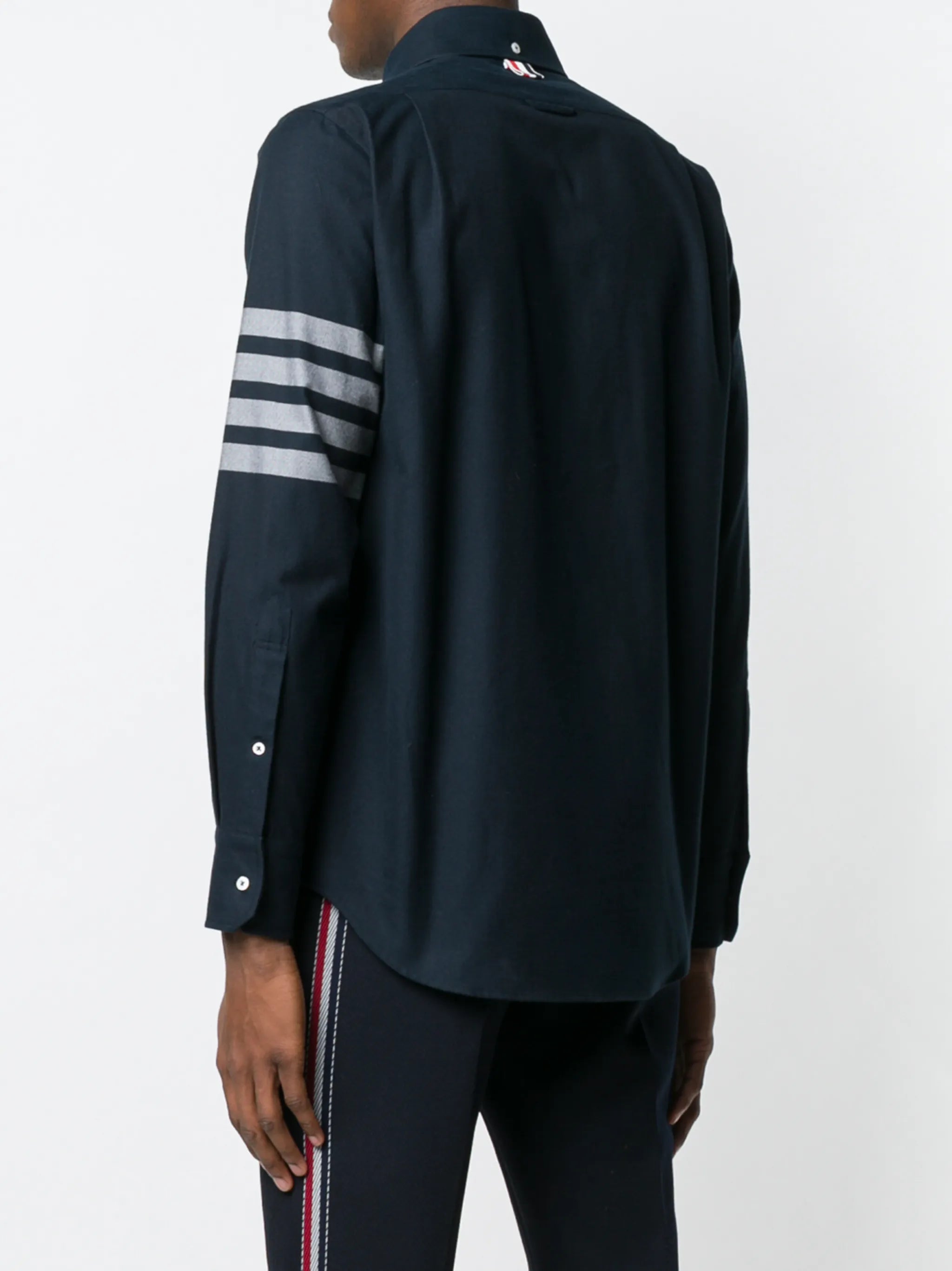 flannel 4-bar long-sleeve shirt