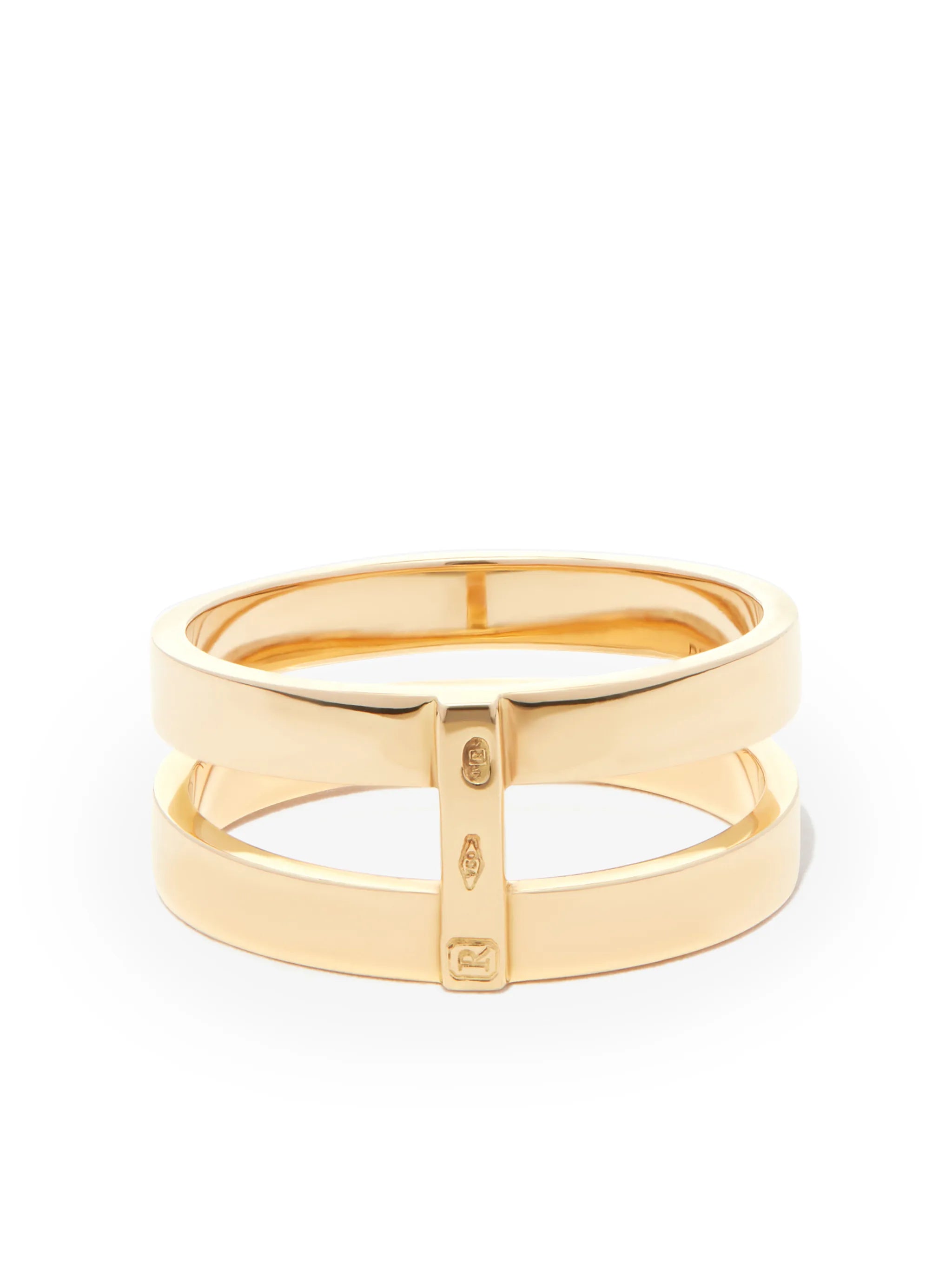 yellow gold Berbère double row ring