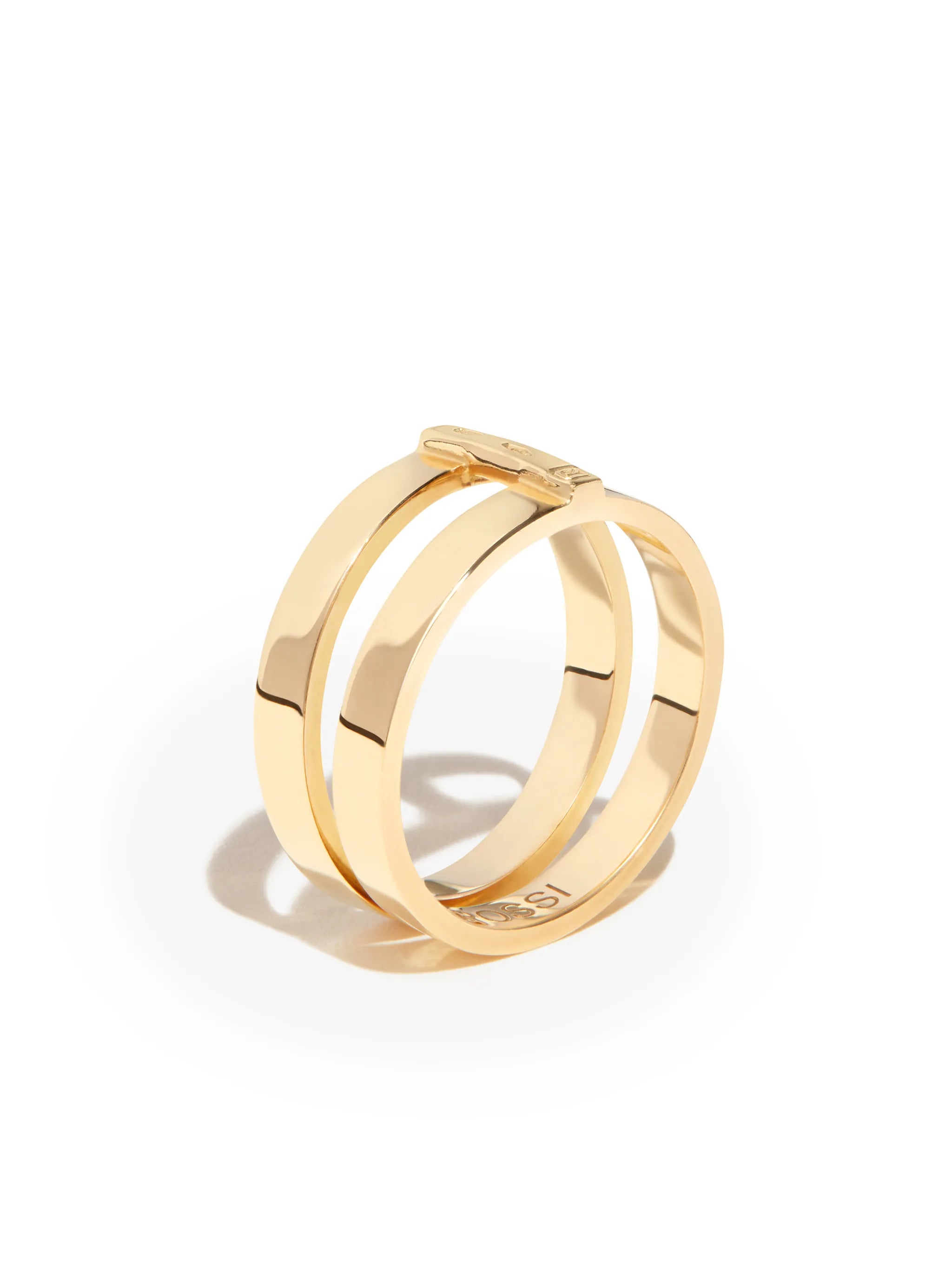 yellow gold Berbère double row ring