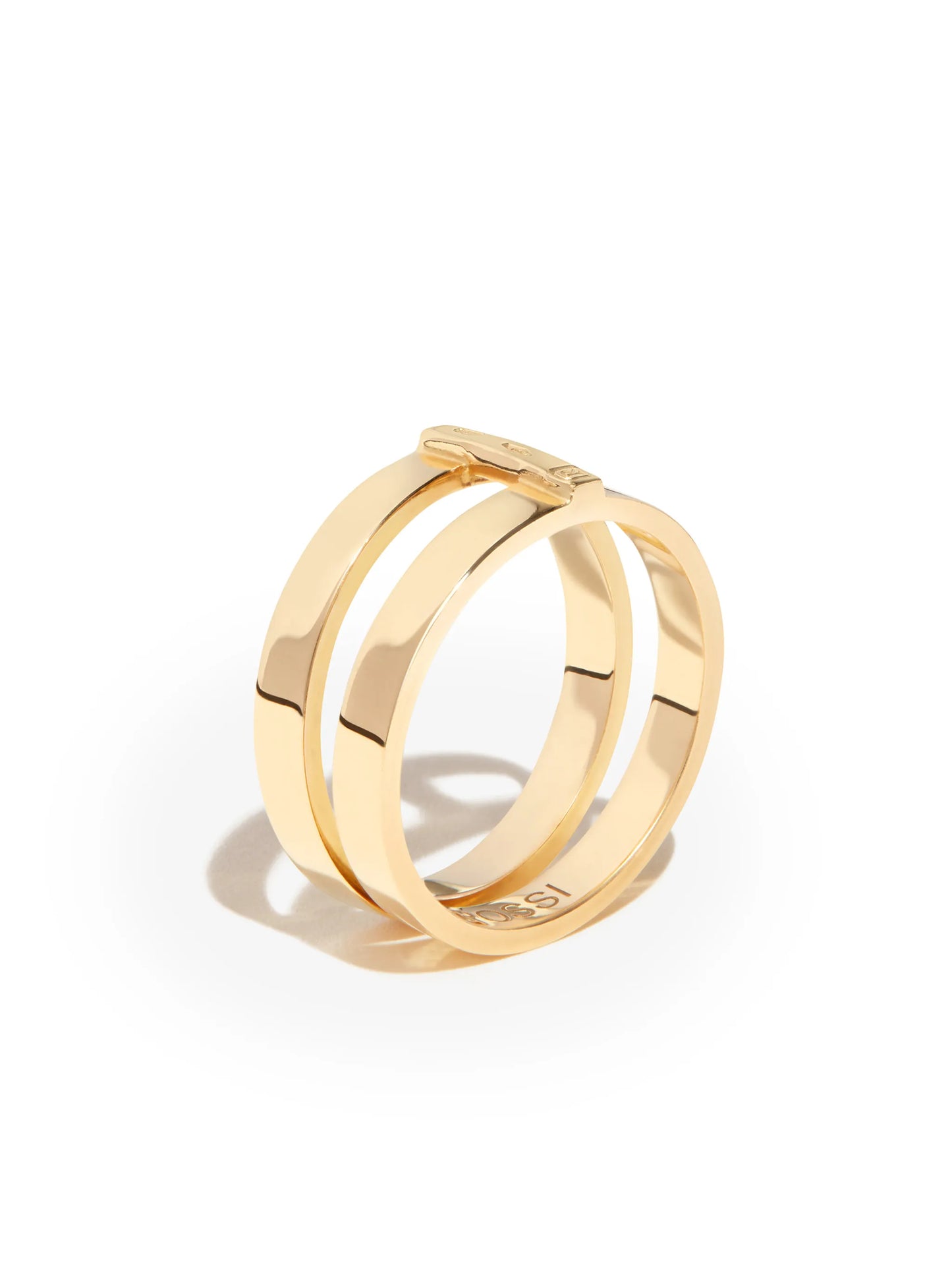 yellow gold Berbère double row ring