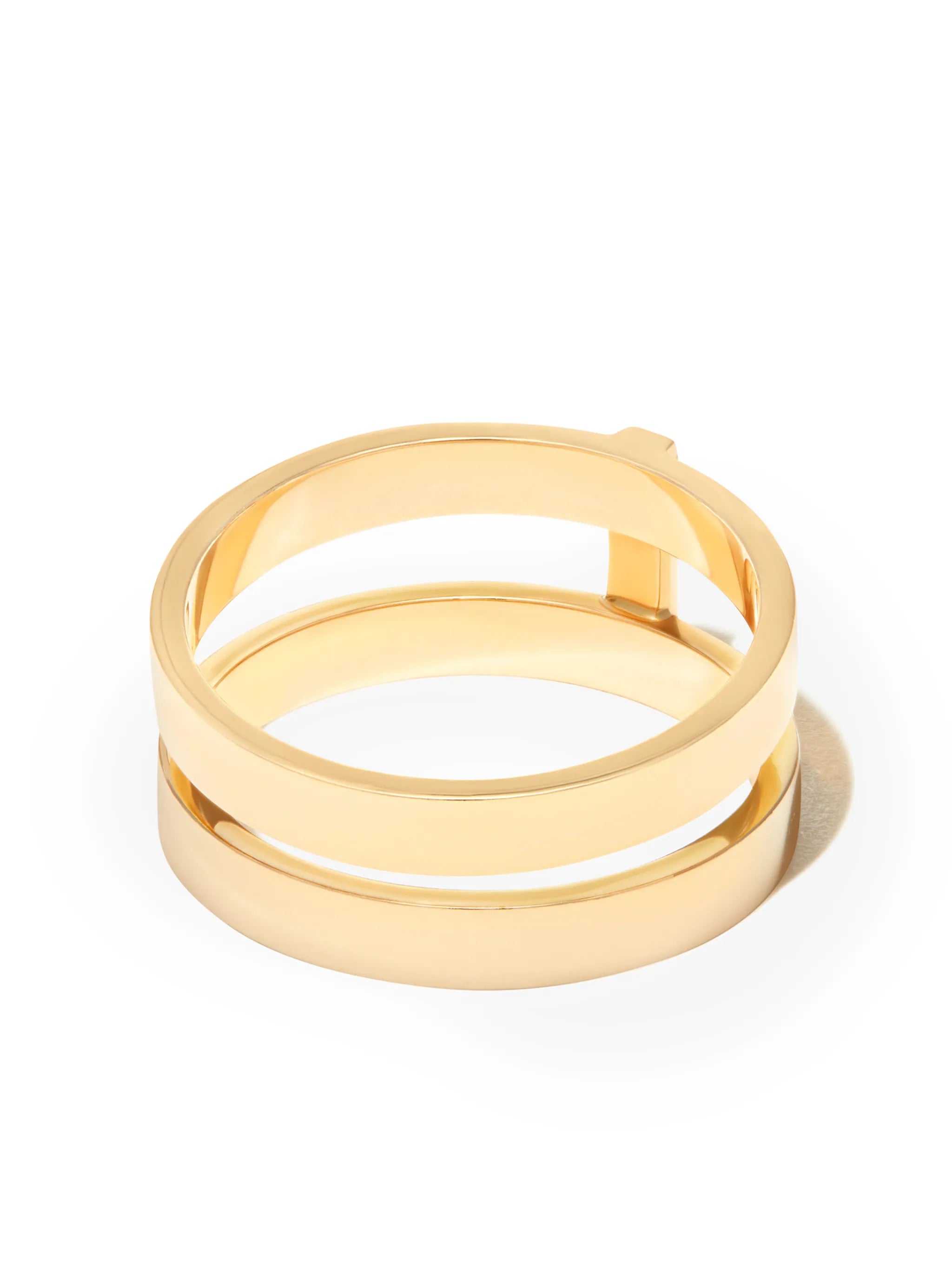 yellow gold Berbère double row ring