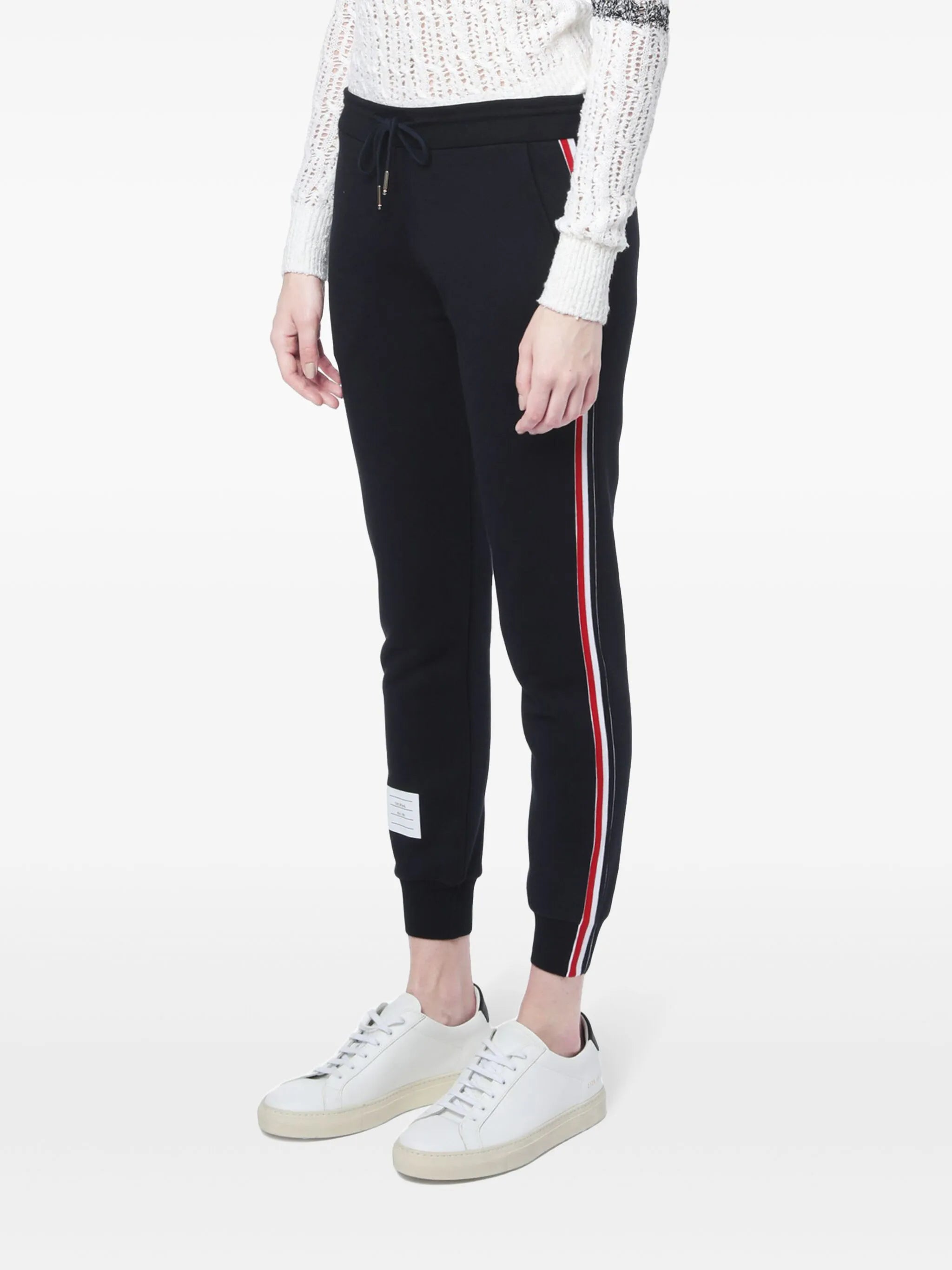 loopback stripe track pants