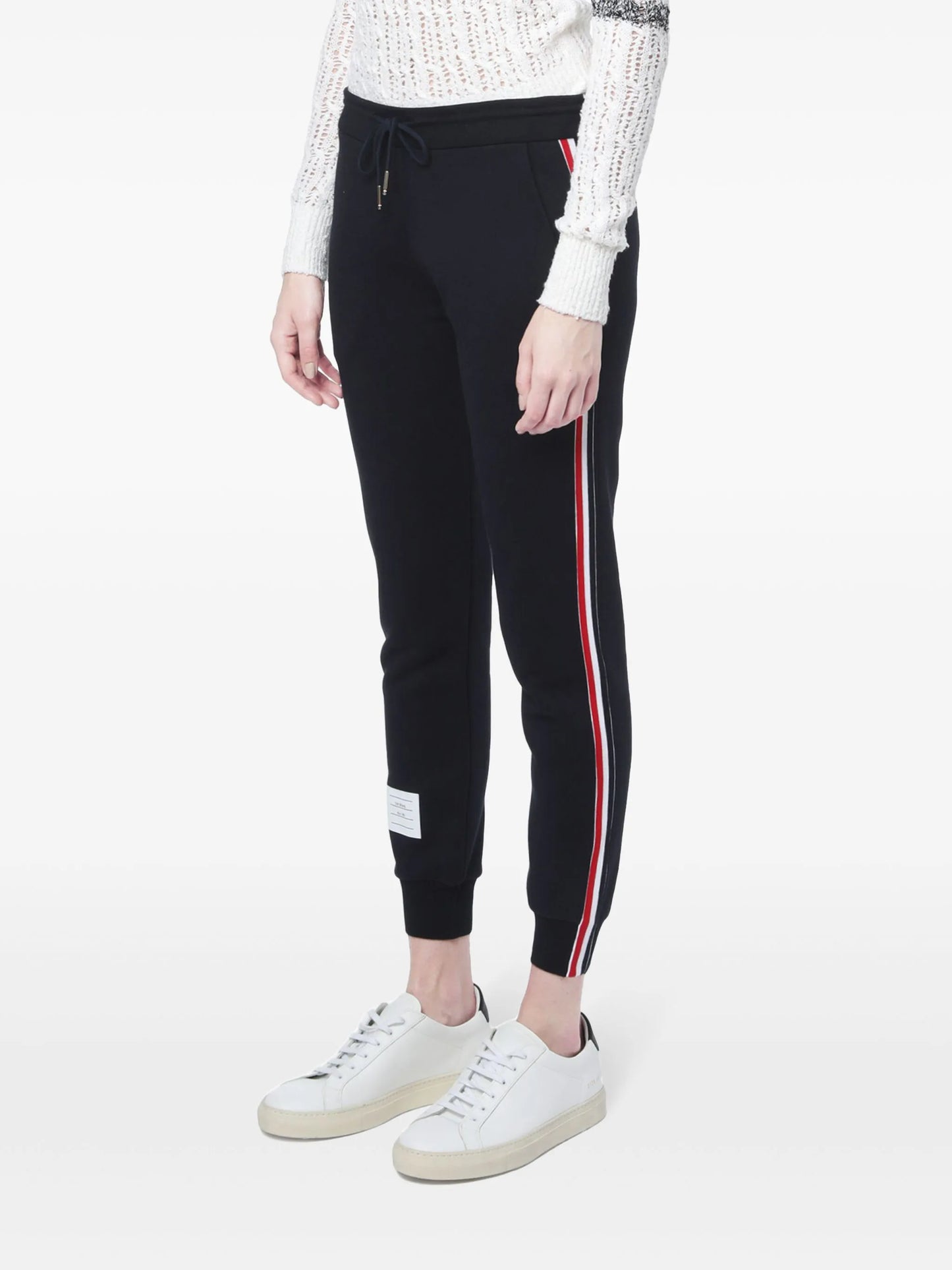 loopback stripe track pants