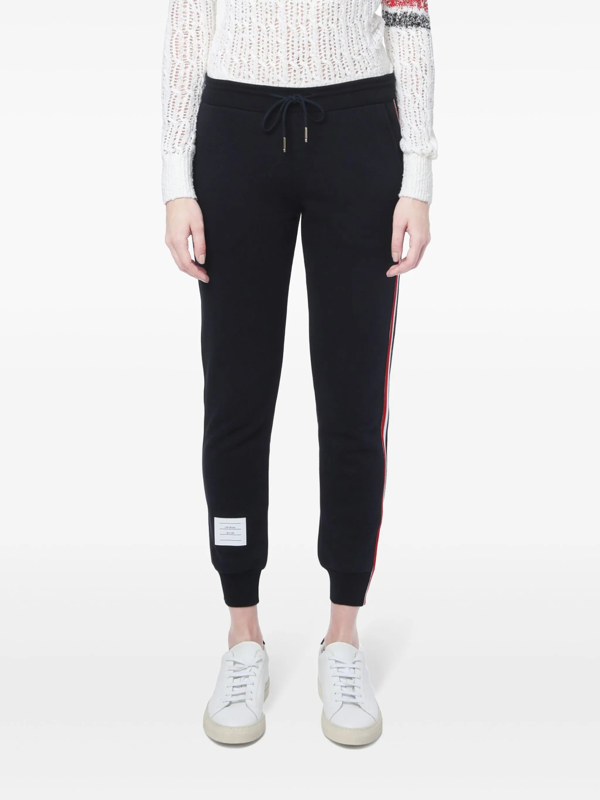 loopback stripe track pants