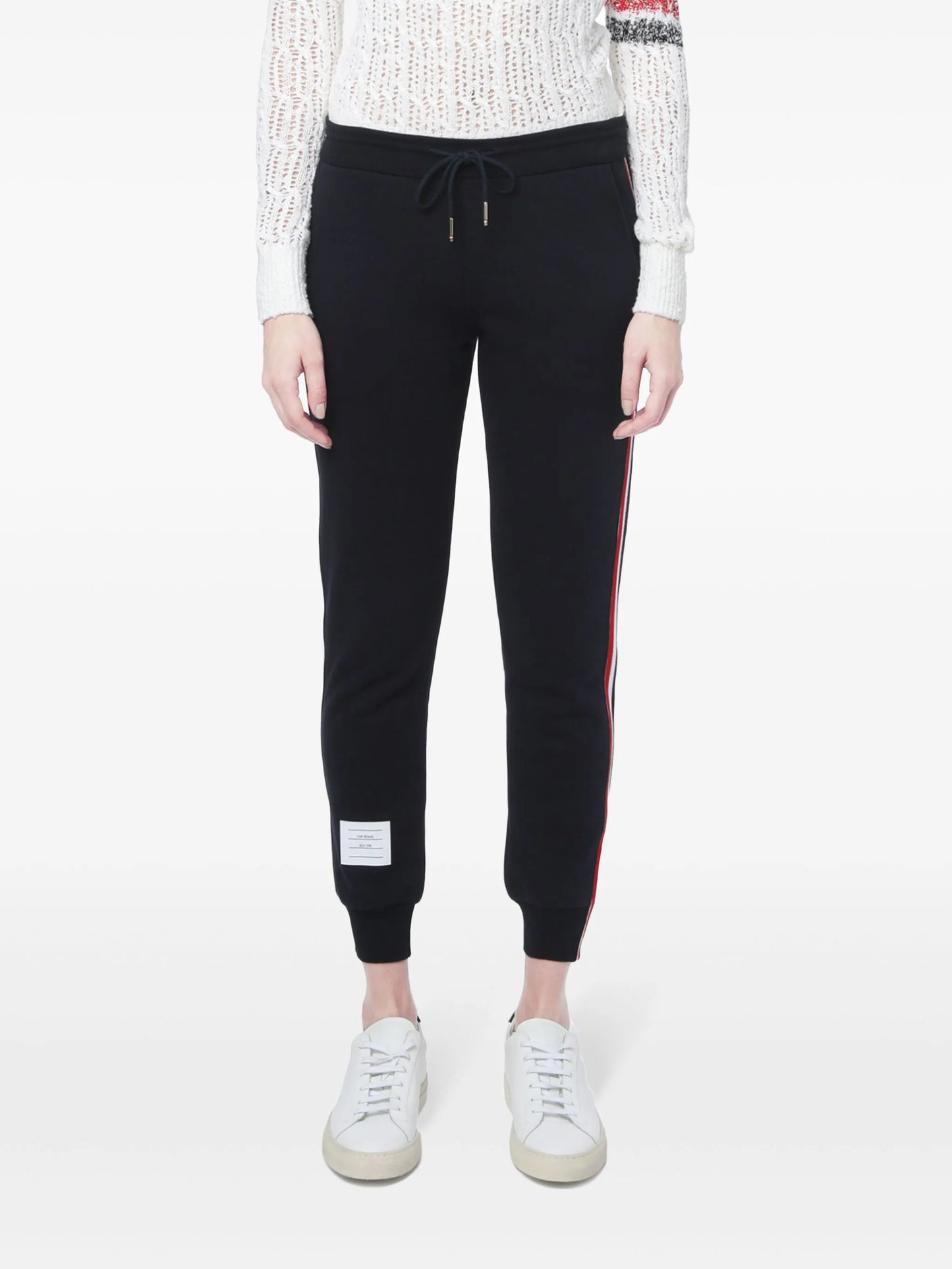 loopback stripe track pants