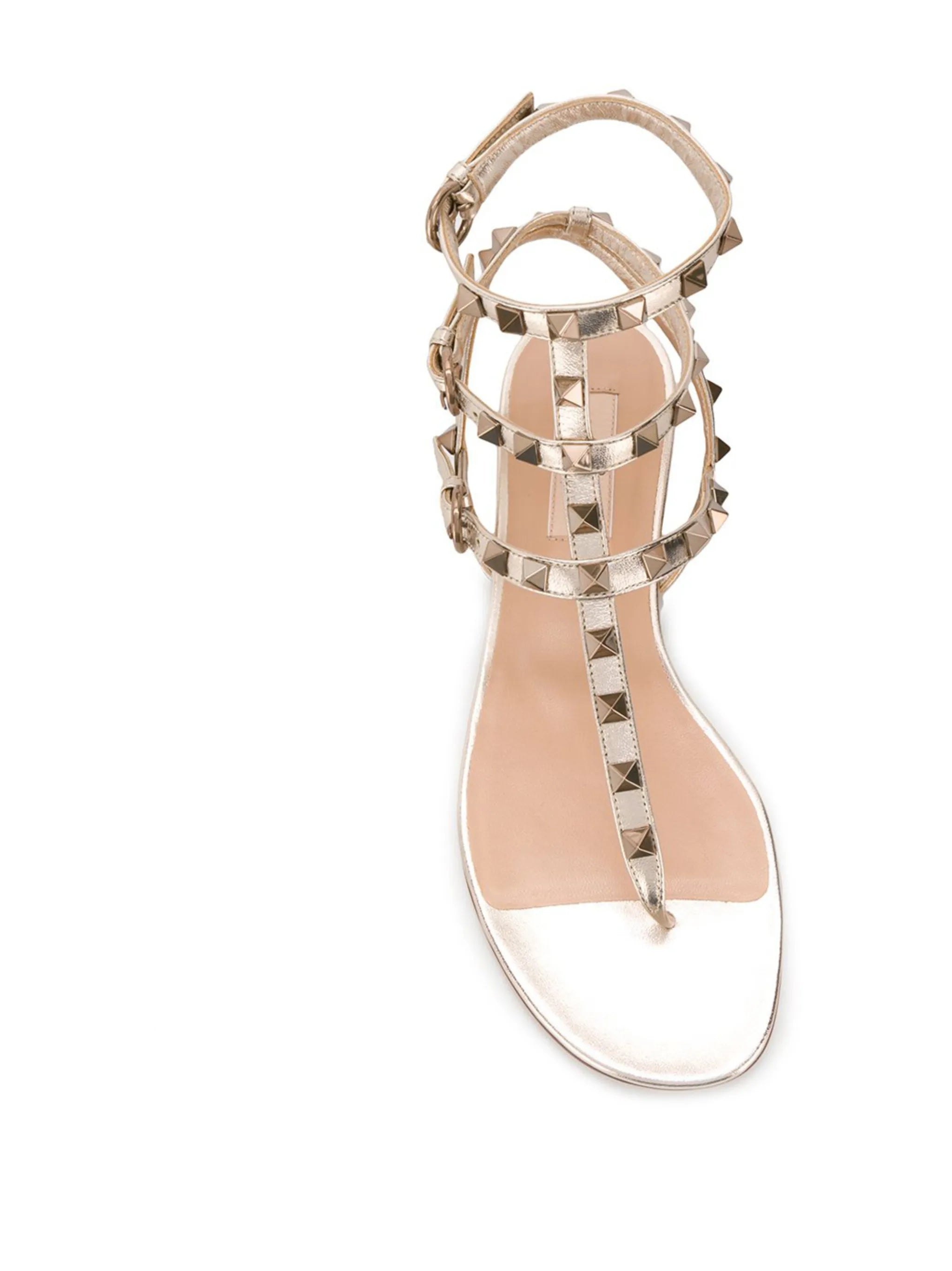 Rockstud metallic sandals