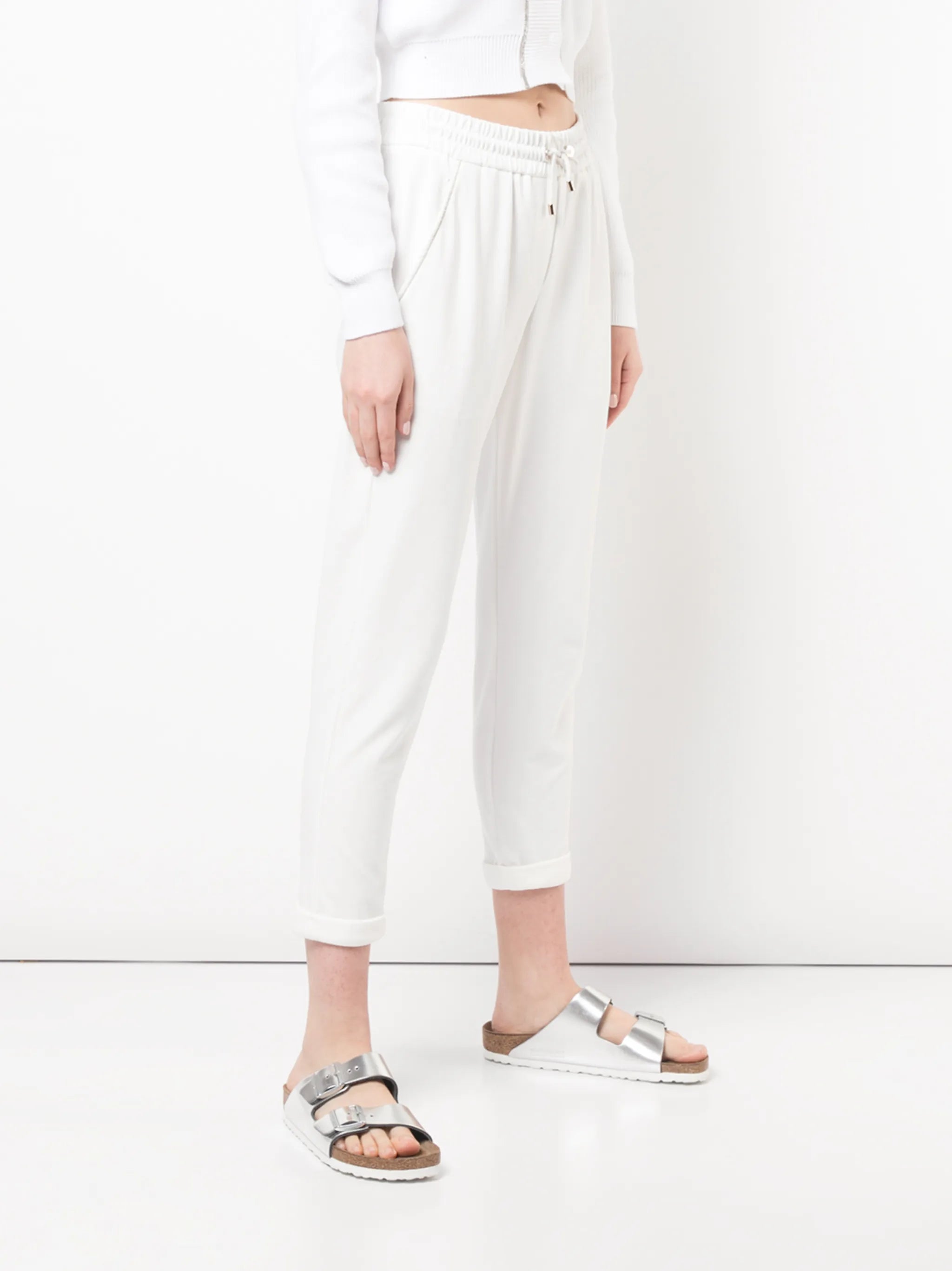 drawstring-waistband track pants