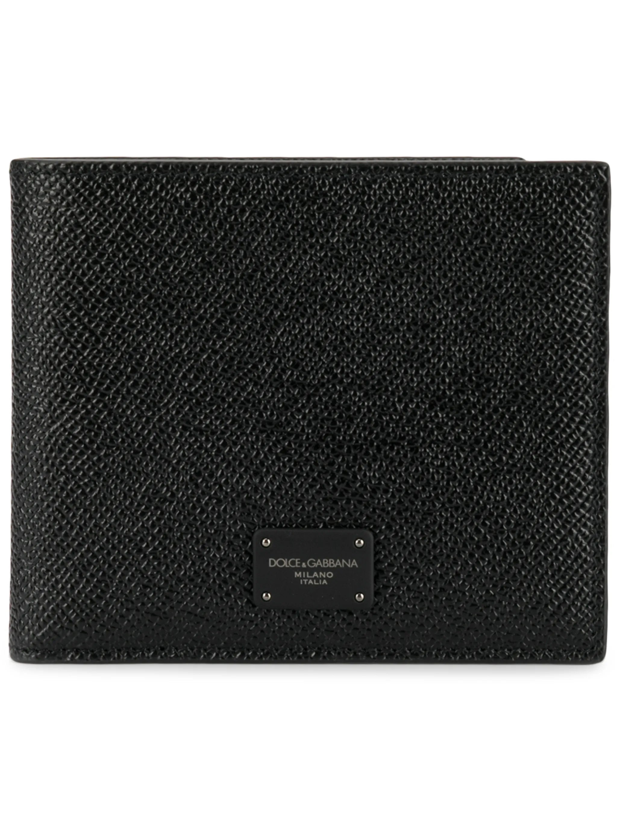 logo-tag leather bifold wallet