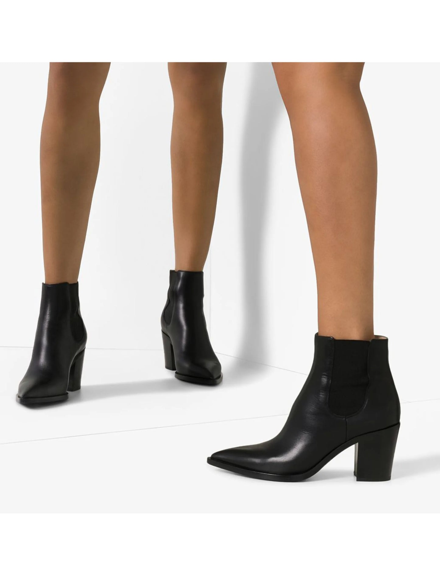 pointed-toe ankle boots
