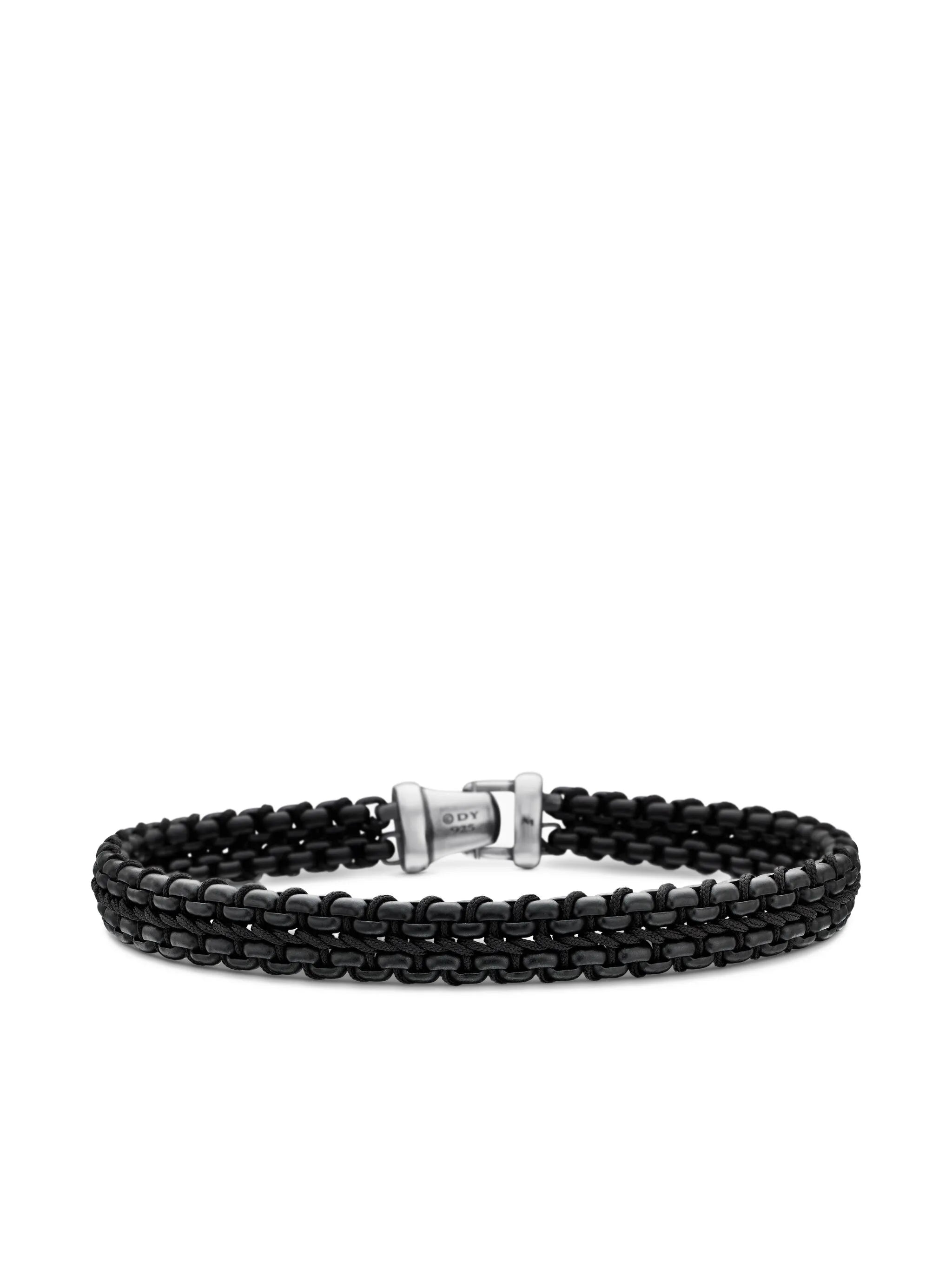 sterling silver Woven Box Chain bracelet (10mm)