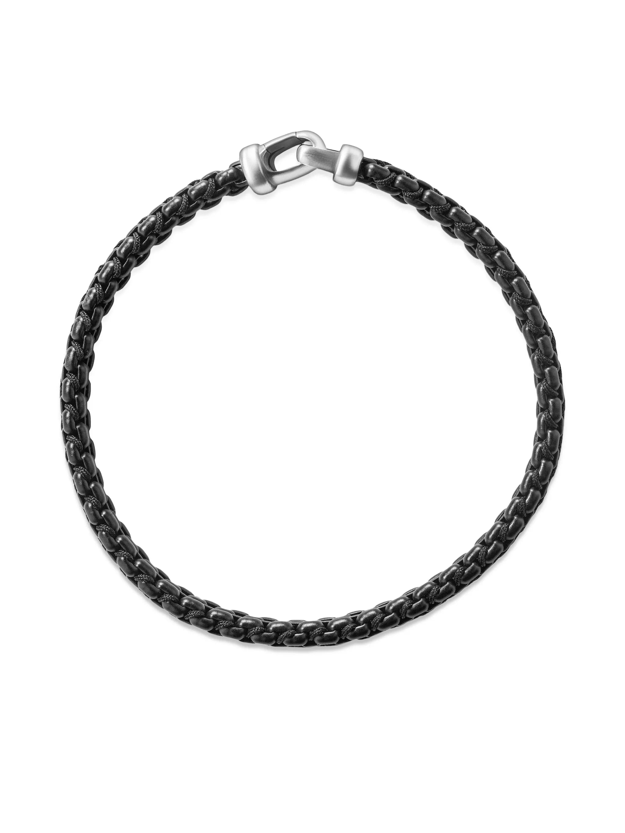 sterling silver Woven Box Chain bracelet (10mm)