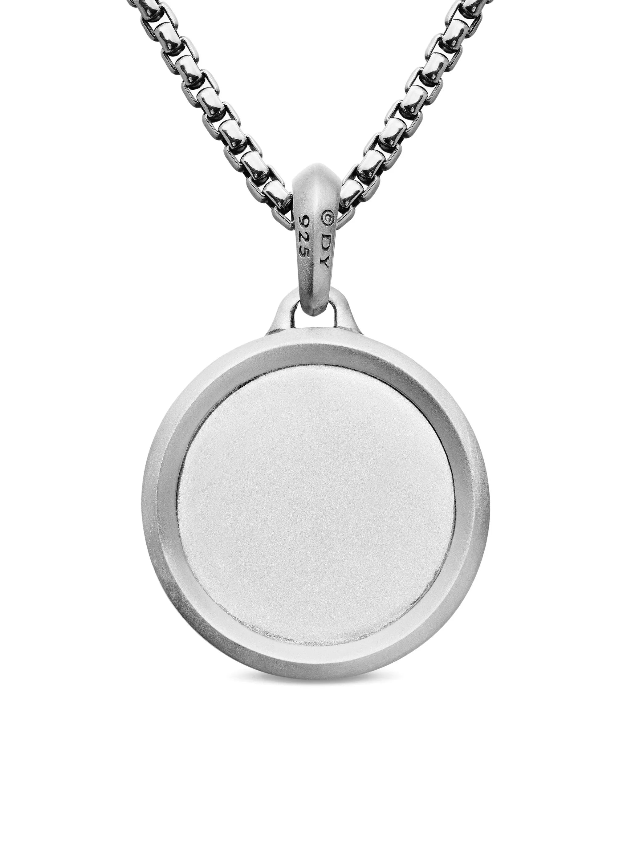 sterling silver St. Christopher amulet (34.5mm)