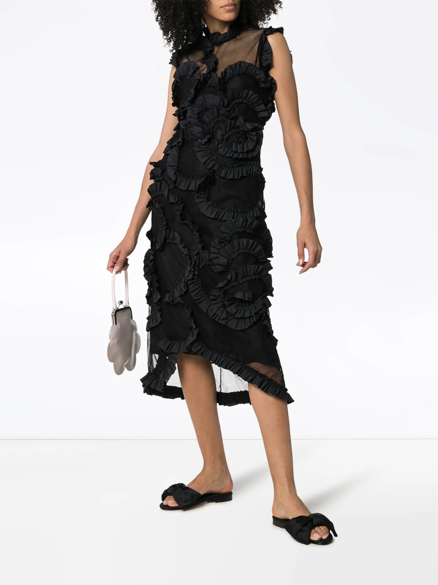 x Simone Rocha ruffled midi dress