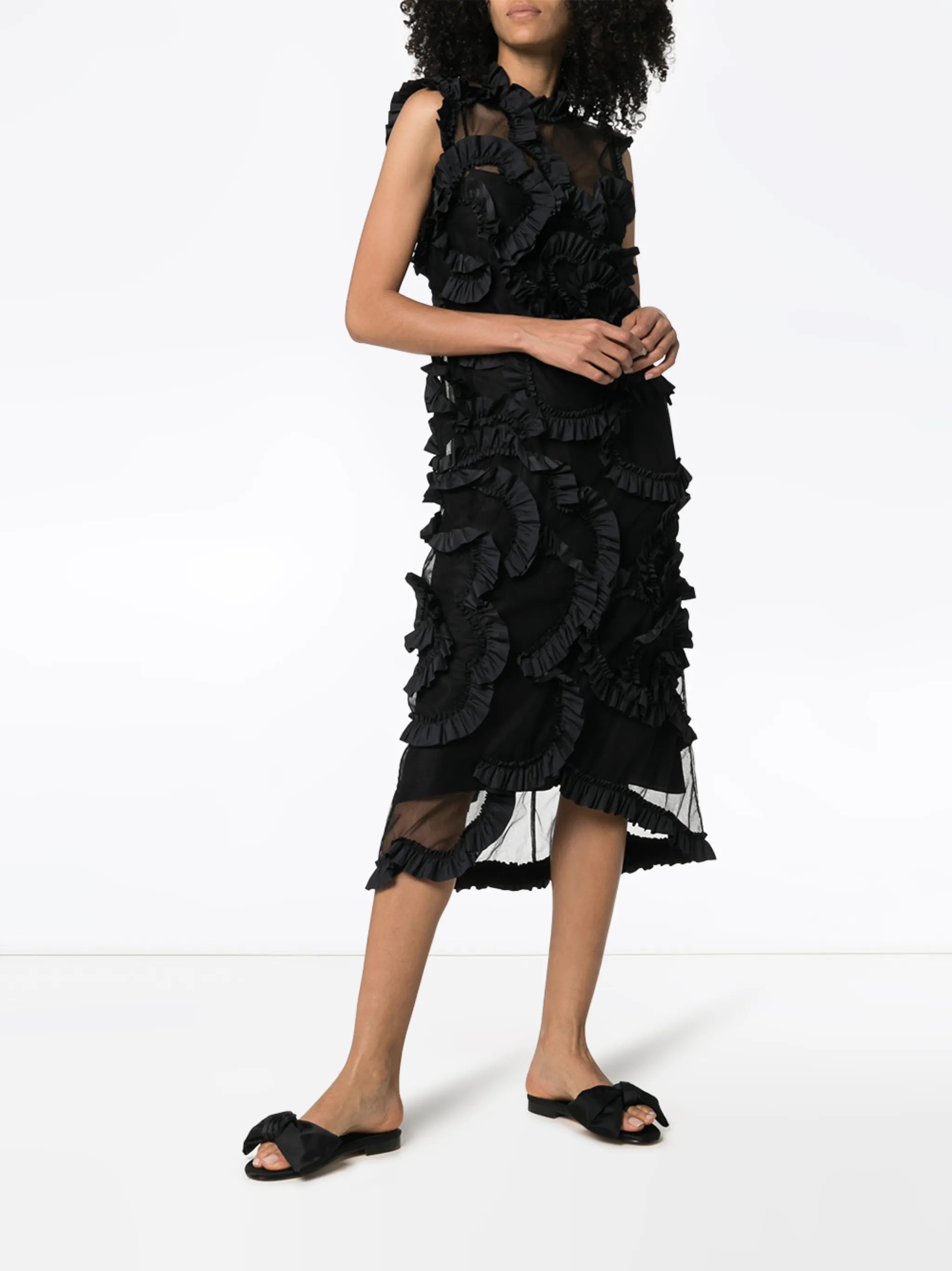 x Simone Rocha ruffled midi dress