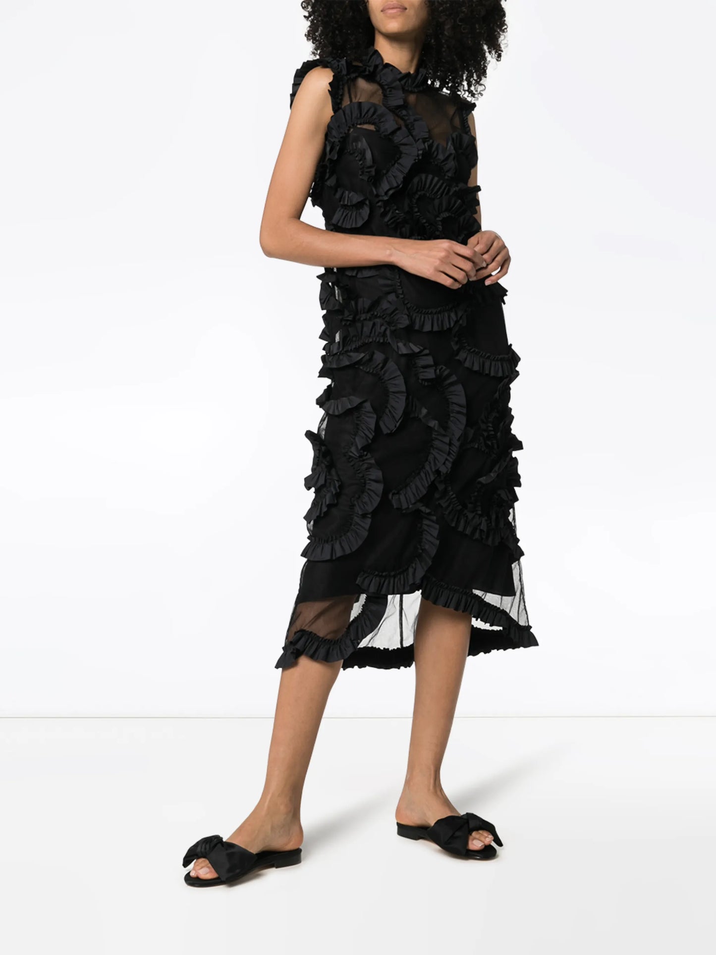 x Simone Rocha ruffled midi dress