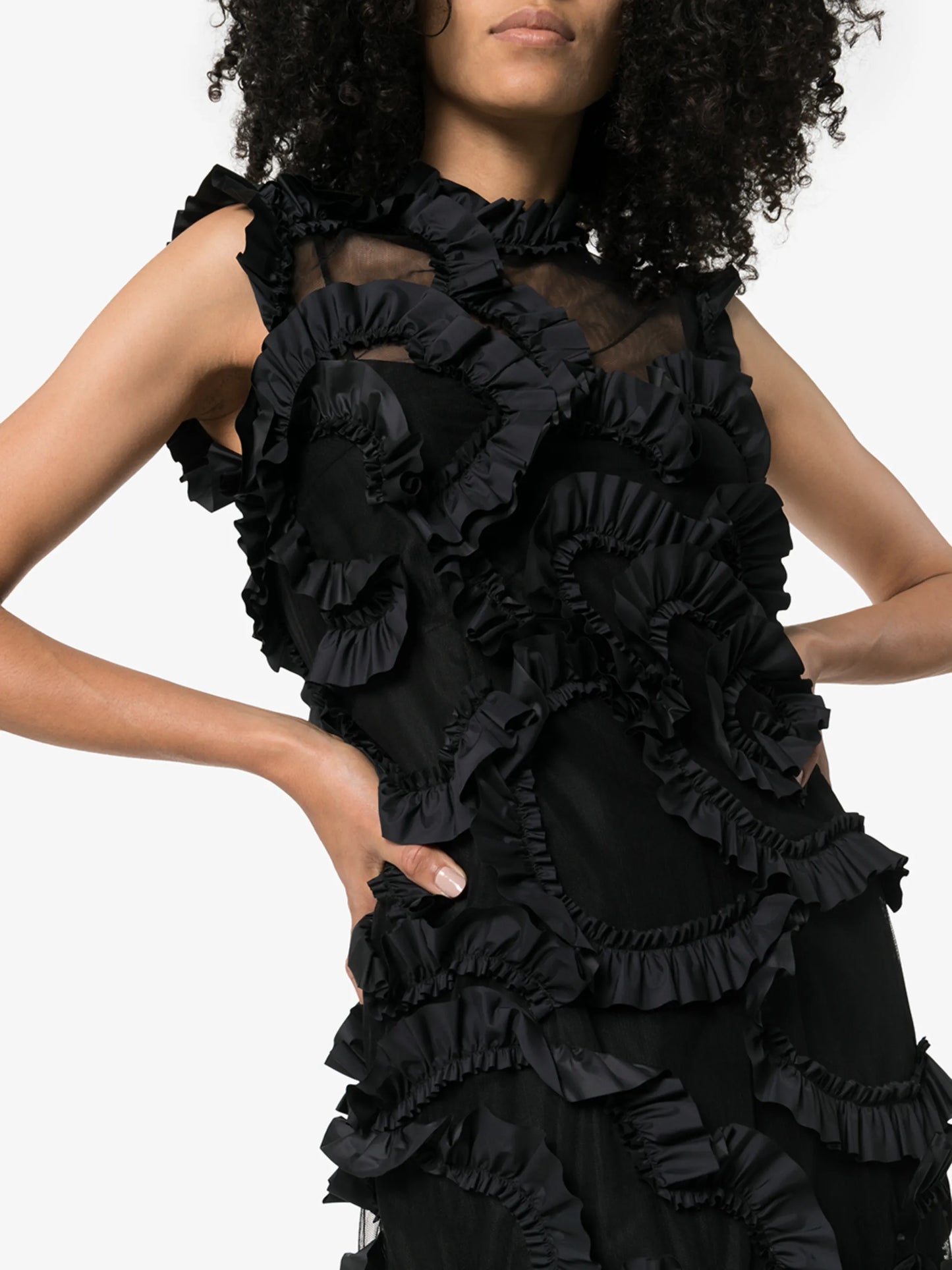 x Simone Rocha ruffled midi dress
