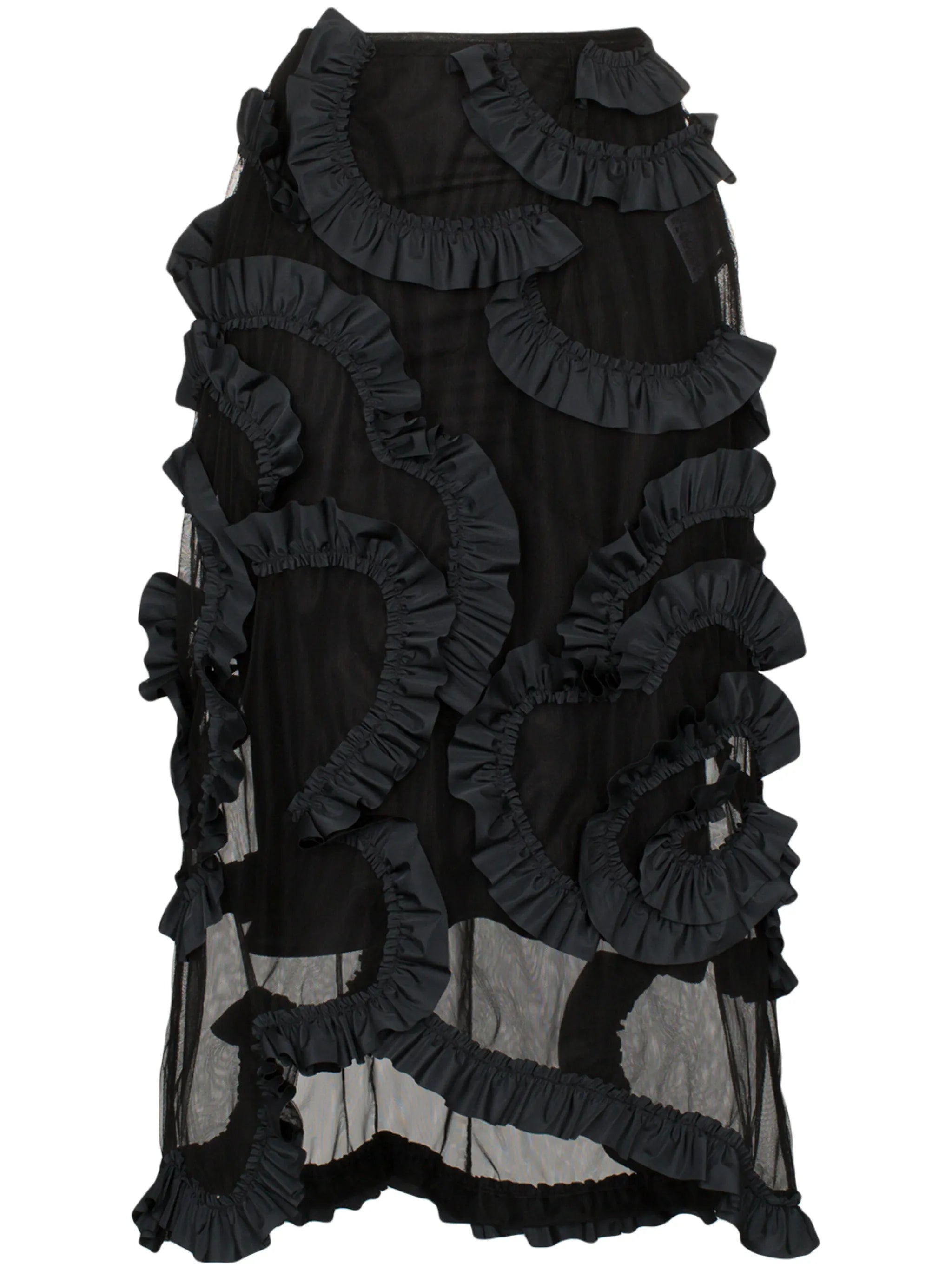 x Simone Rocha high-waisted ruffle-detail midi skirt