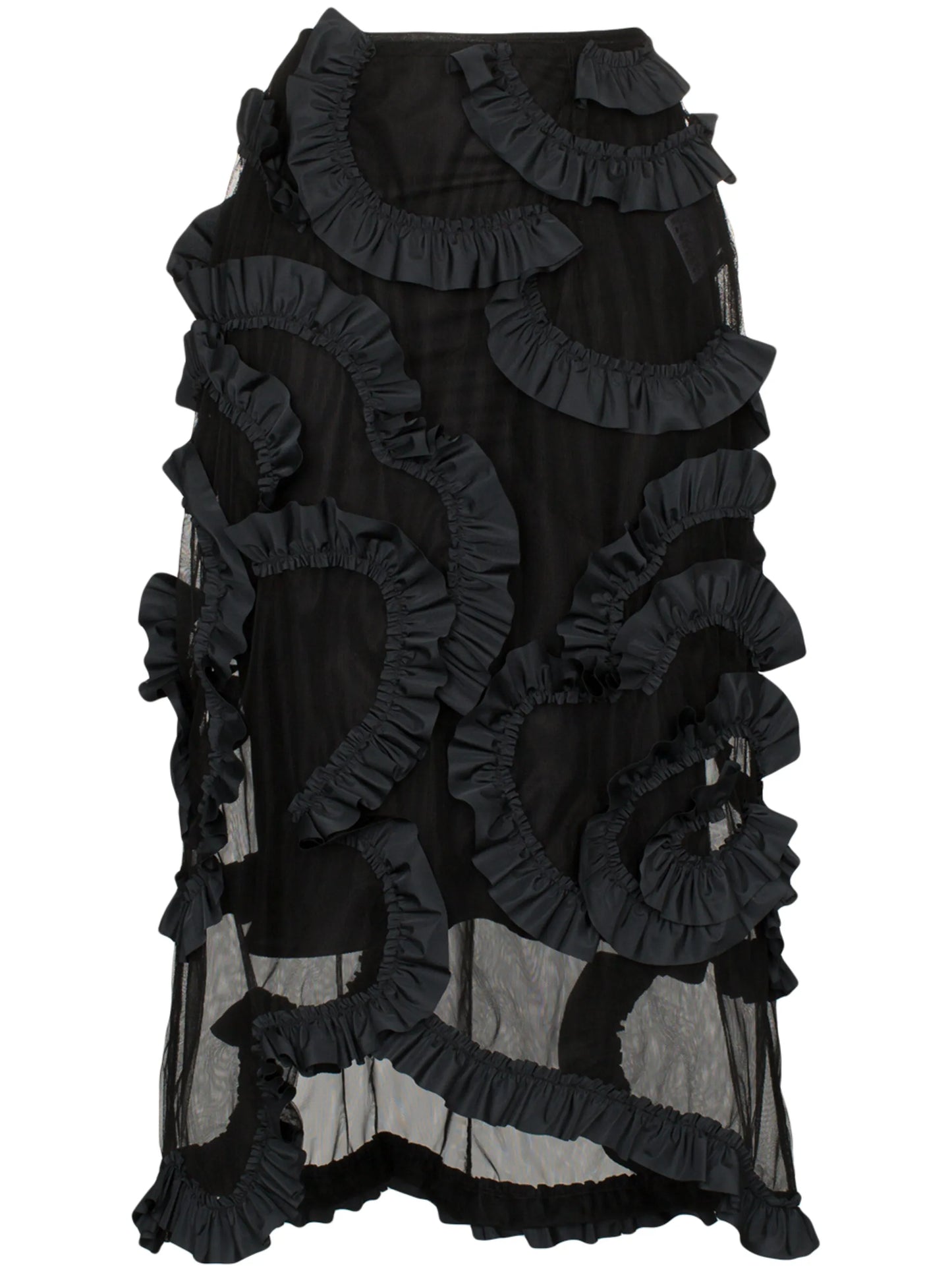 x Simone Rocha high-waisted ruffle-detail midi skirt