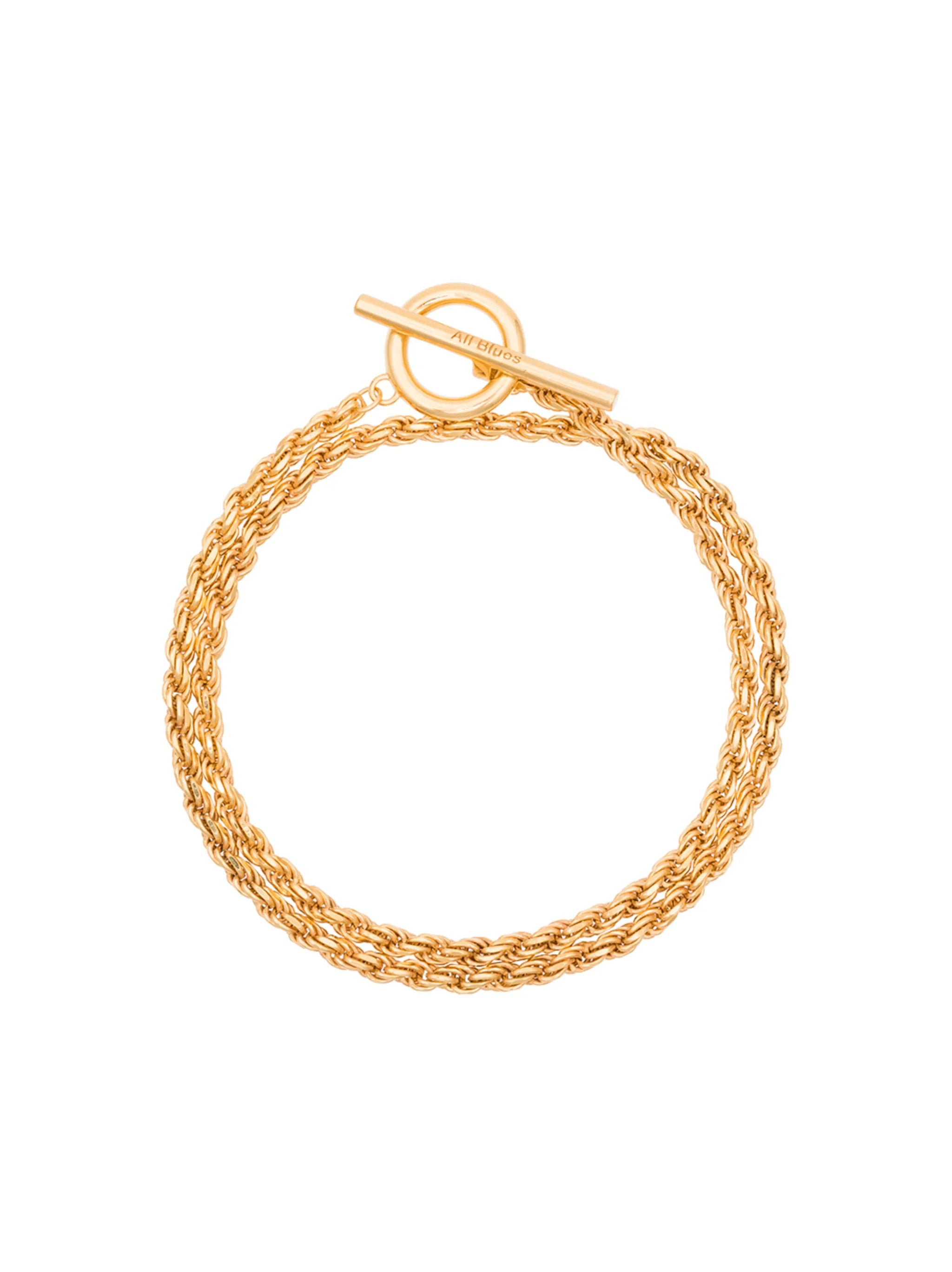 gold vermeil rope chain bracelet