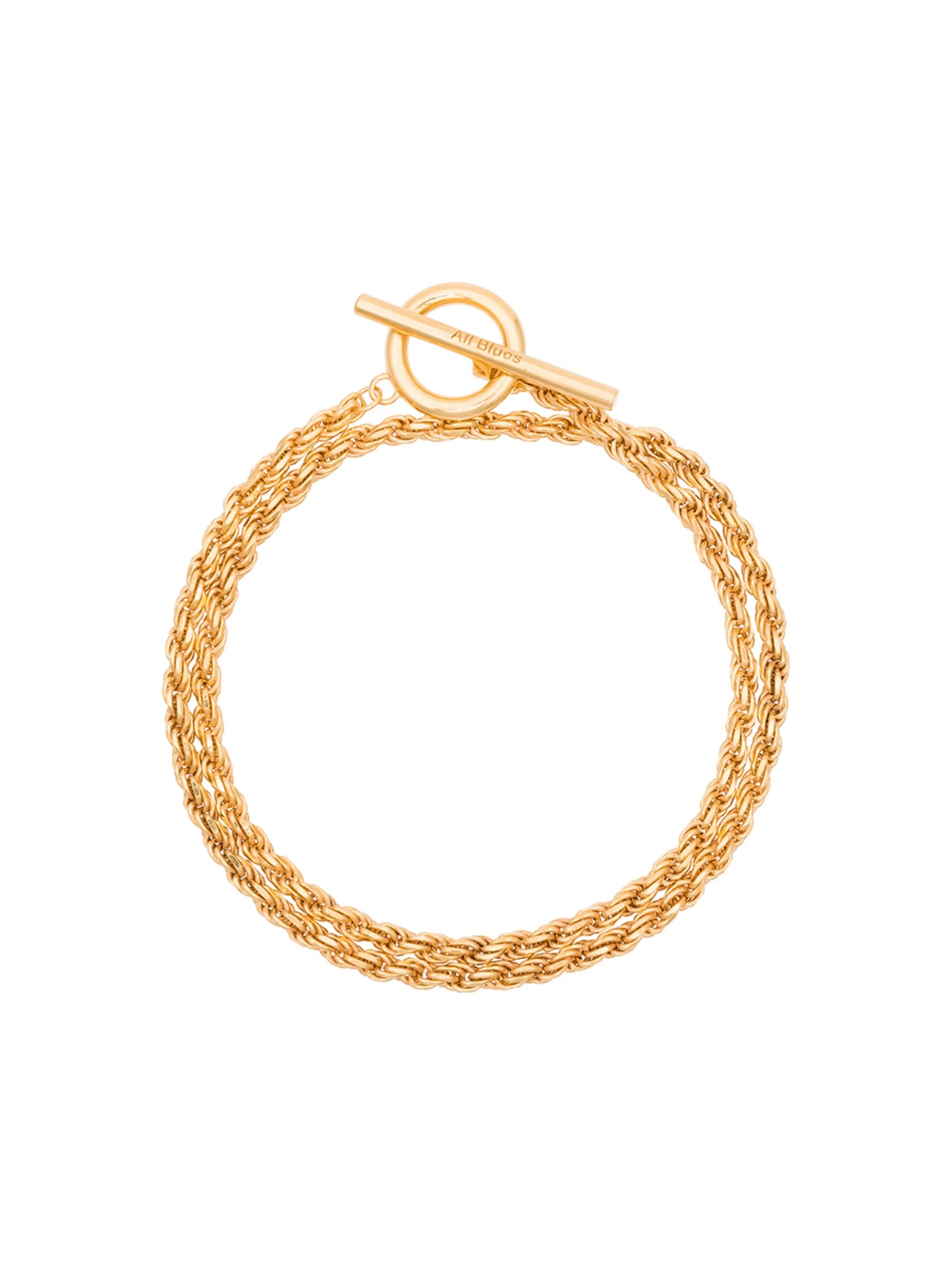 gold vermeil rope chain bracelet