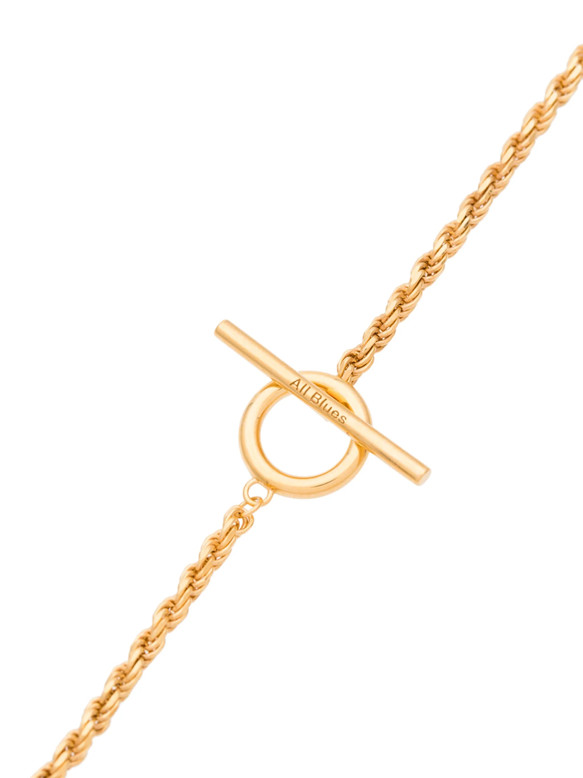 gold vermeil rope chain bracelet