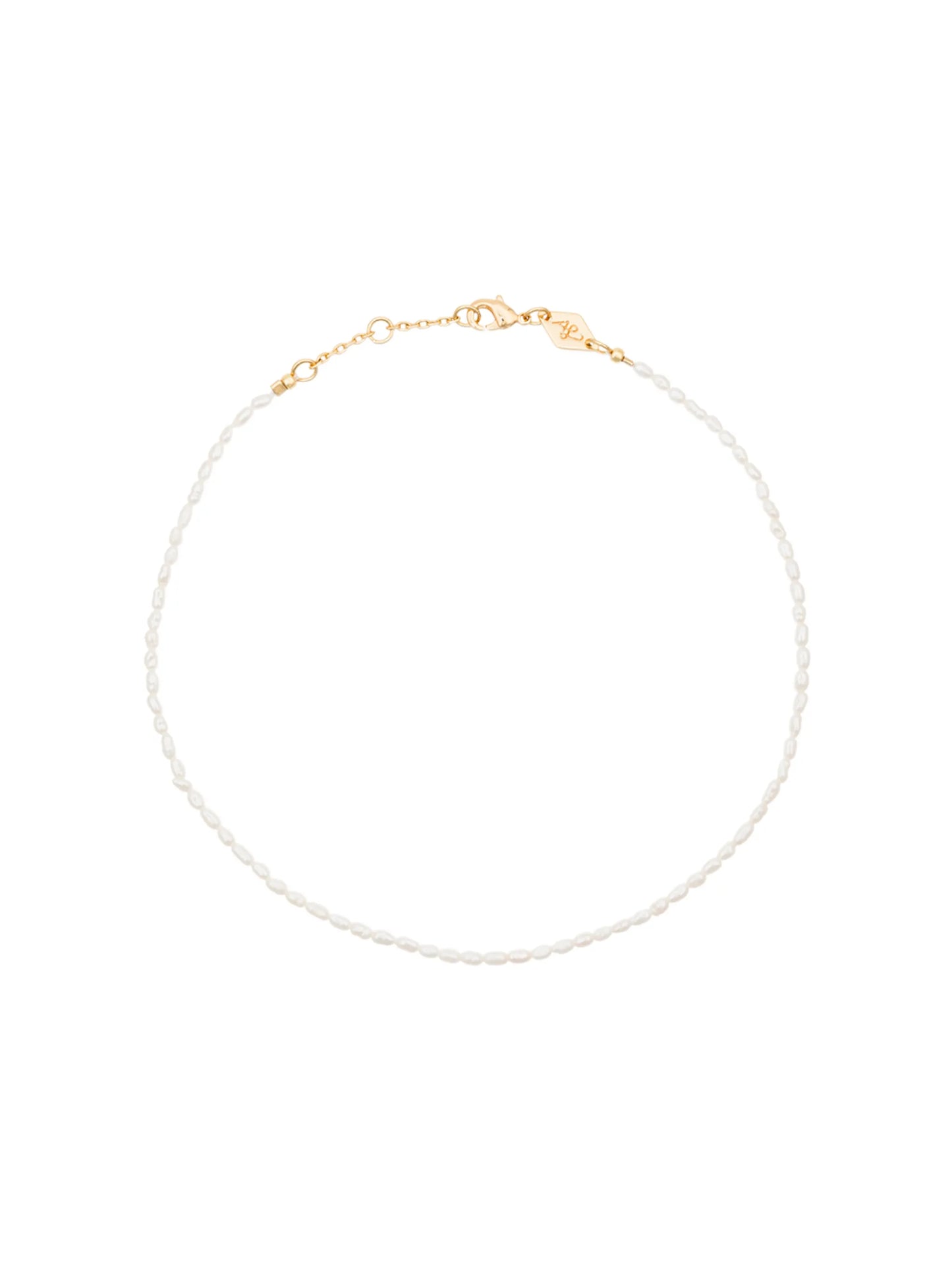 Wave pearl anklet