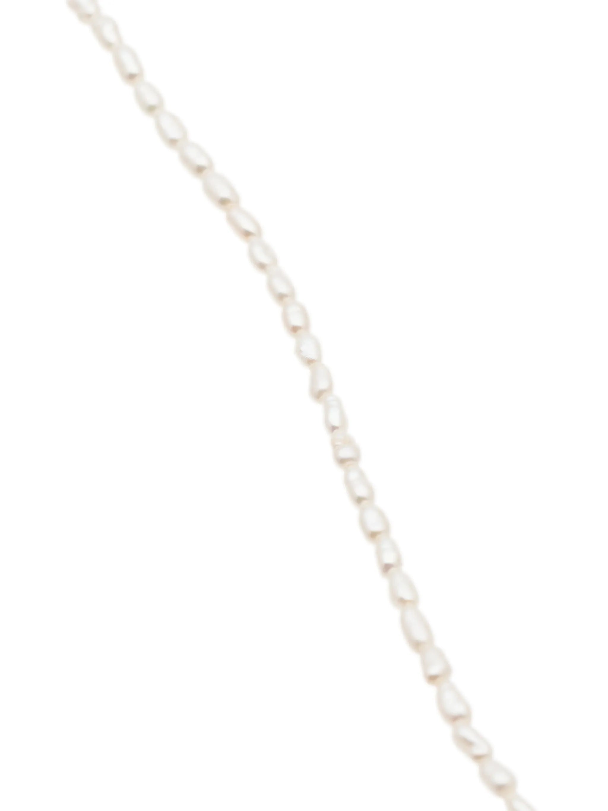 Wave pearl anklet